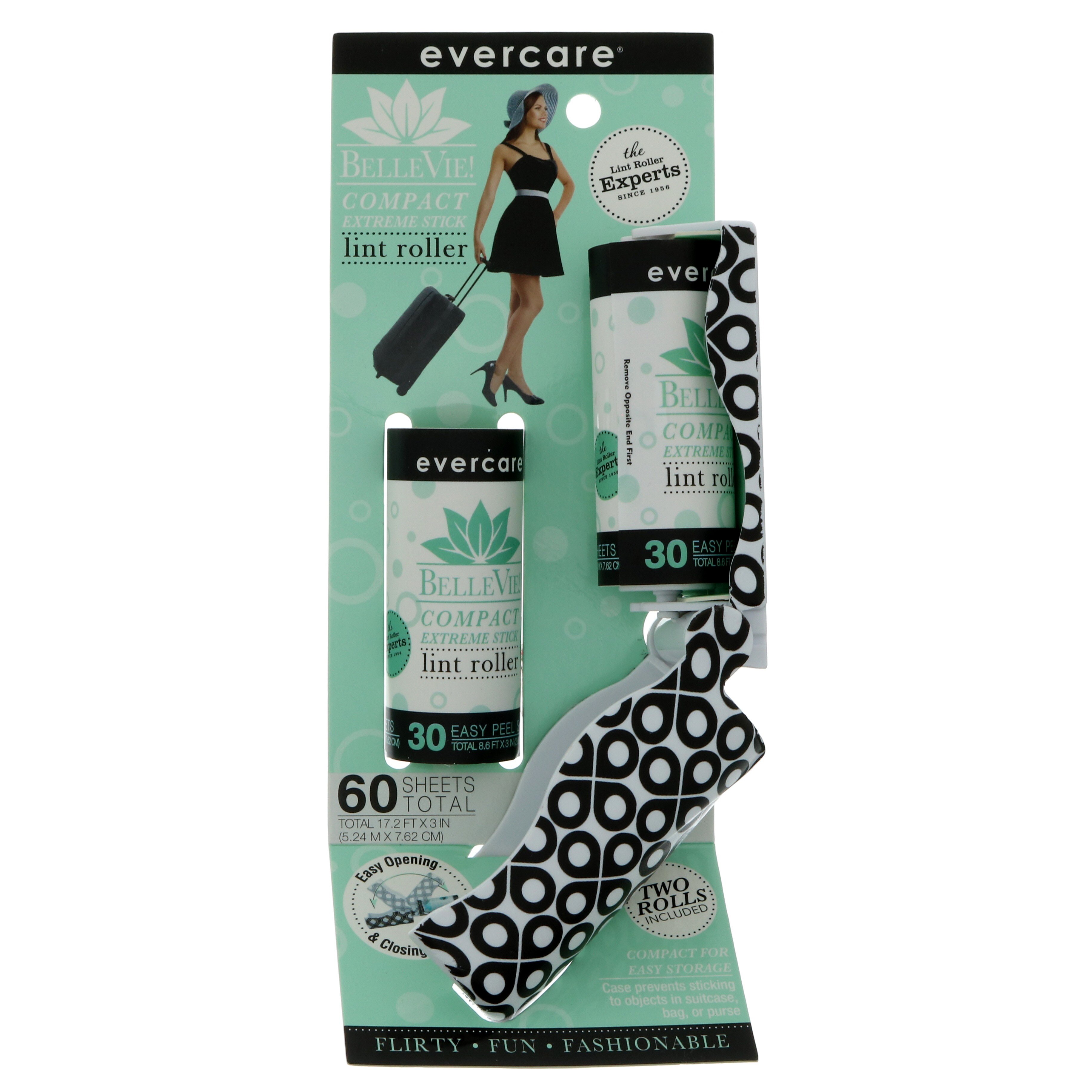 Evercare Compact Extreme Stick Travel Size Lint Roller, Colors