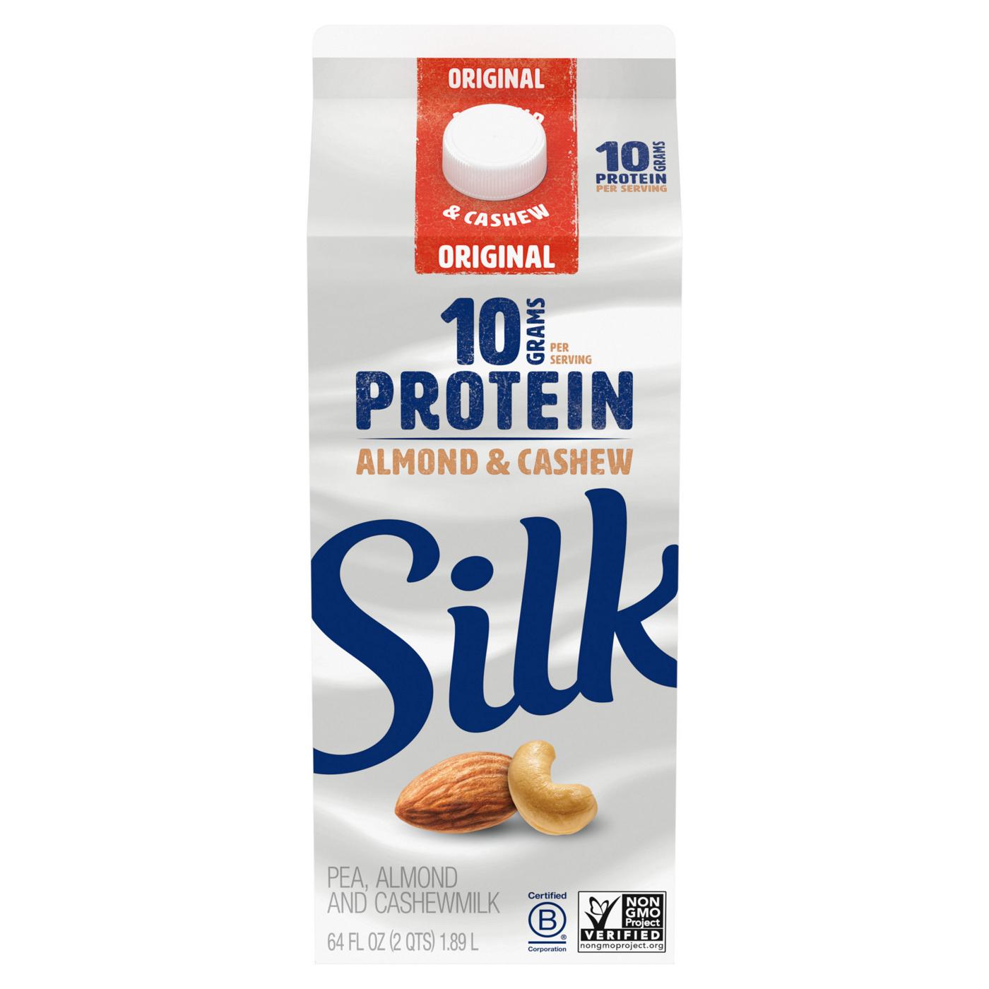 Silk Original Protein Almond & Cashew Milk; image 2 of 8