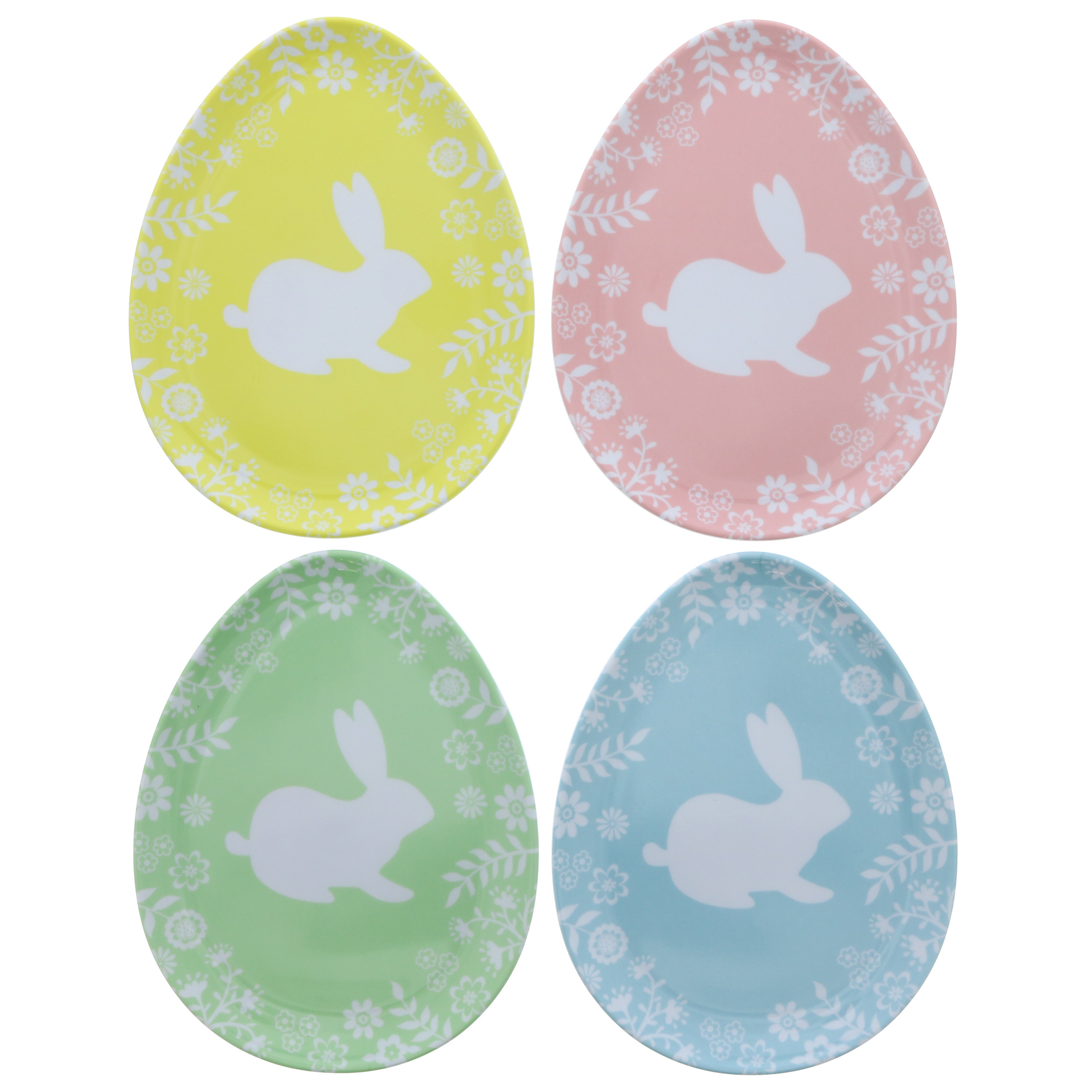 Dining Style Melamine Assorted Easter Egg Plate Embossed