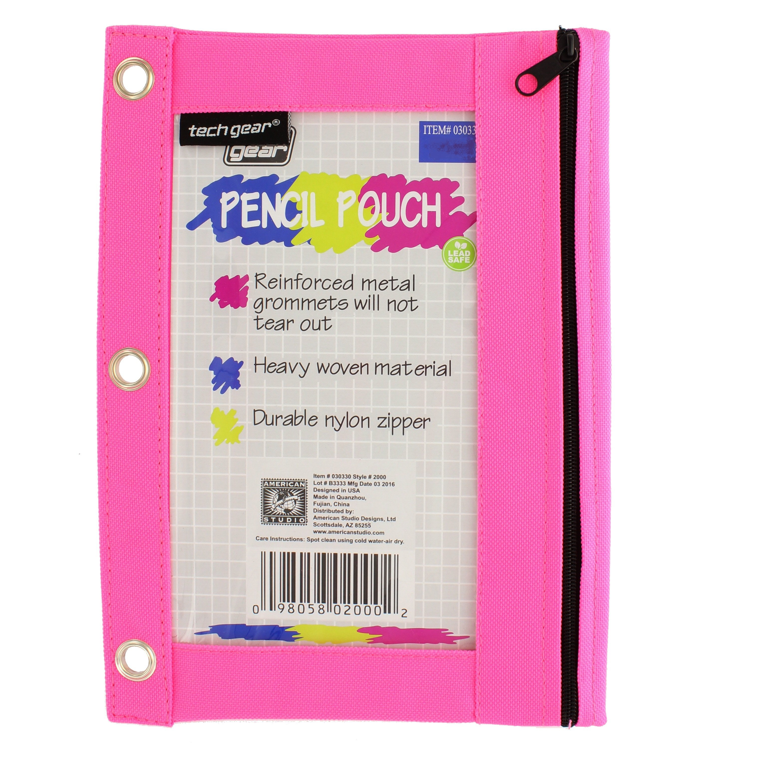 American Studio Tech Gear Pencil Pouch, Pink Shop Tools & equipment