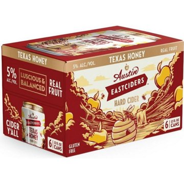 Austin Eastciders Texas Honey Cider 6 pk Cans, 12 oz