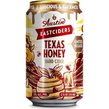 Austin Eastciders Texas Honey Cider 6 pk Cans, 12 oz