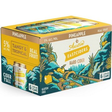 Austin Eastciders Pineapple Cider 6 pk Cans, 12 oz