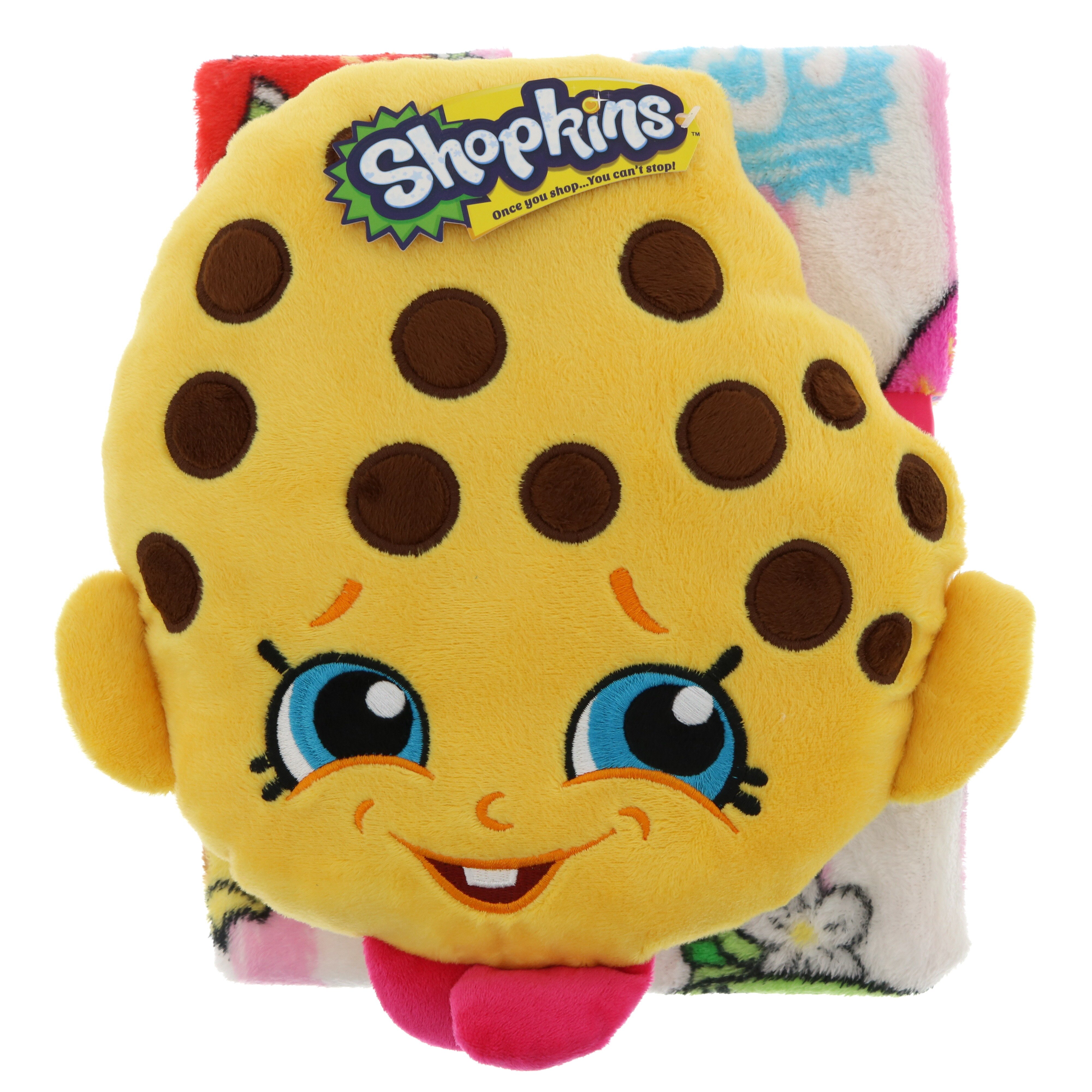 Shopkins Kooky Cookie Nogginz Pillow & Blanket Set Shop Pillows at HEB