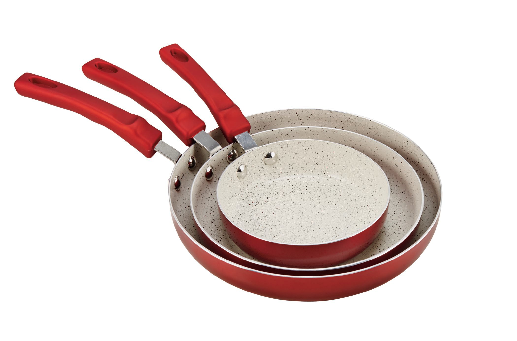 Imusa Ruby Red Fry Pan Set Shop Cookware at HEB
