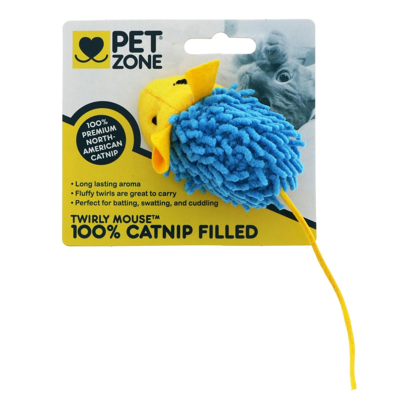 Pet Zone Catnip Filled Twirly Mouse, Assorted Colors; image 1 of 2