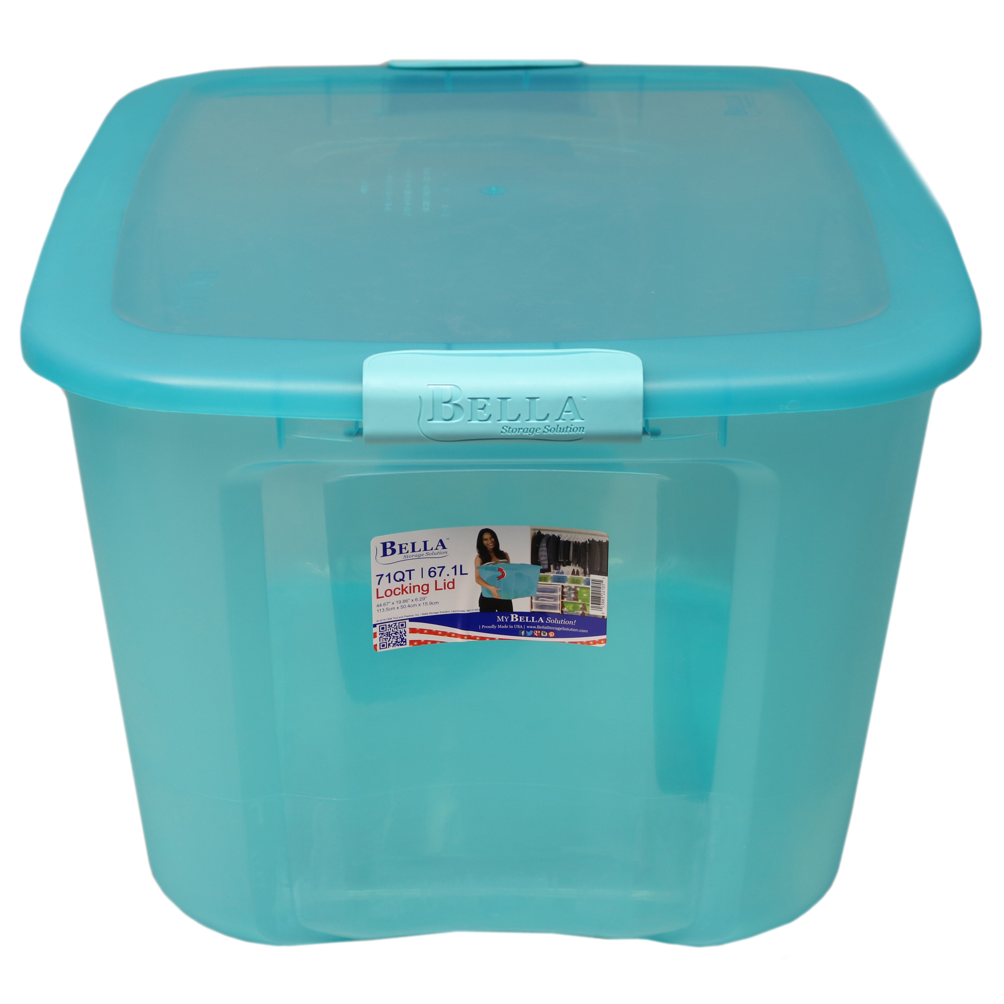 teal plastic storage bins