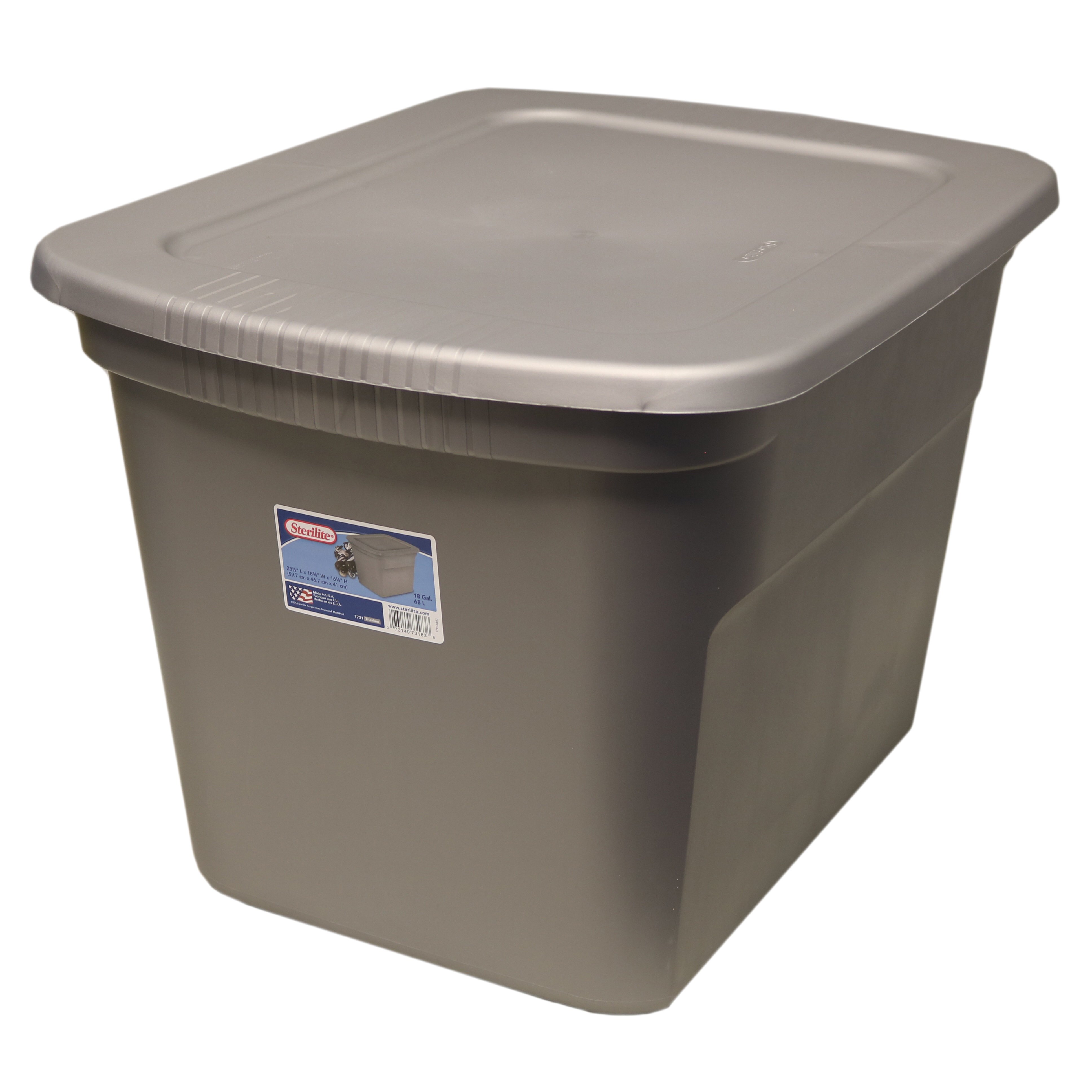 Sterilite Titanium Storage Tote with Lid Shop Storage Bins at HEB