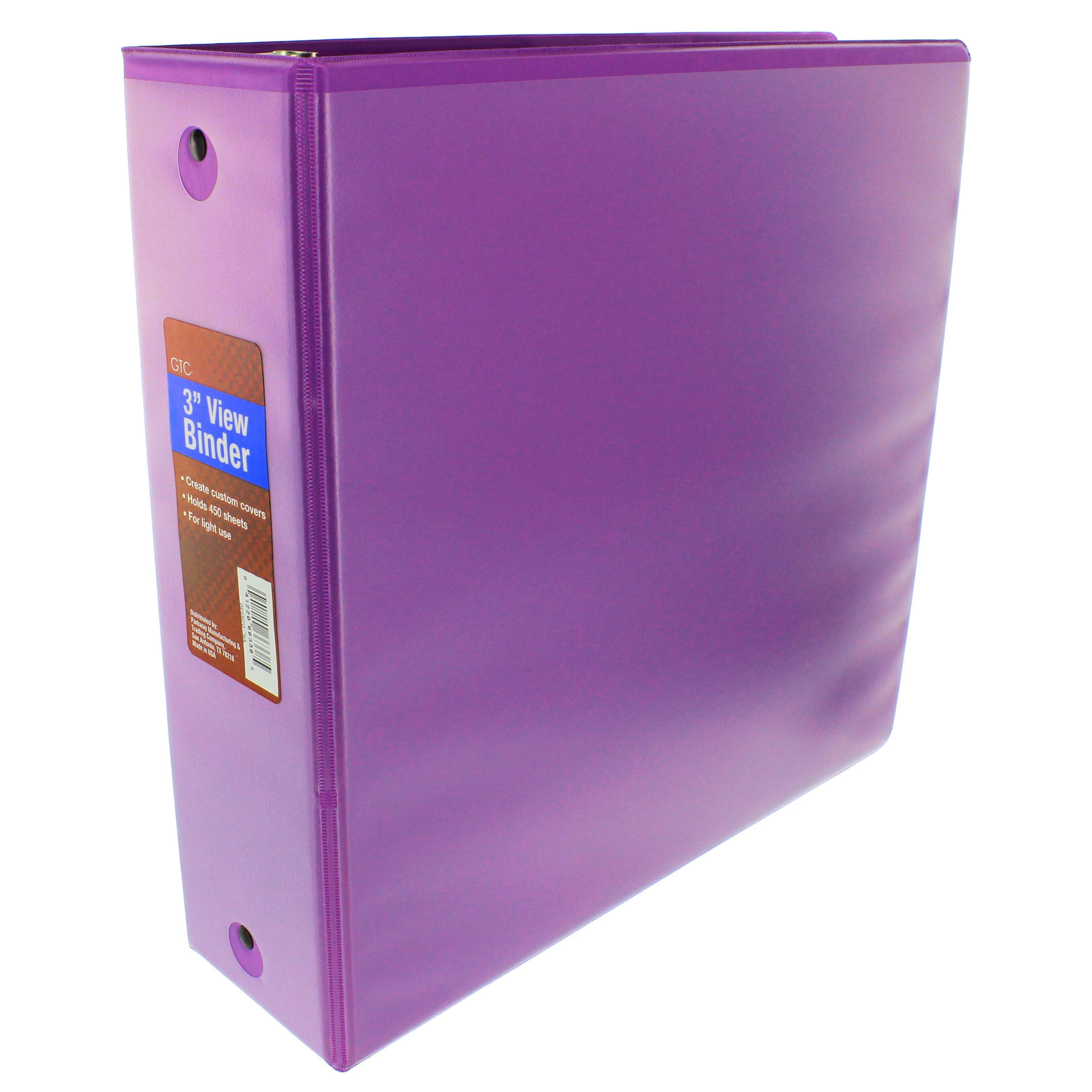 gtc-3-inch-view-binder-purple-shop-binders-at-h-e-b