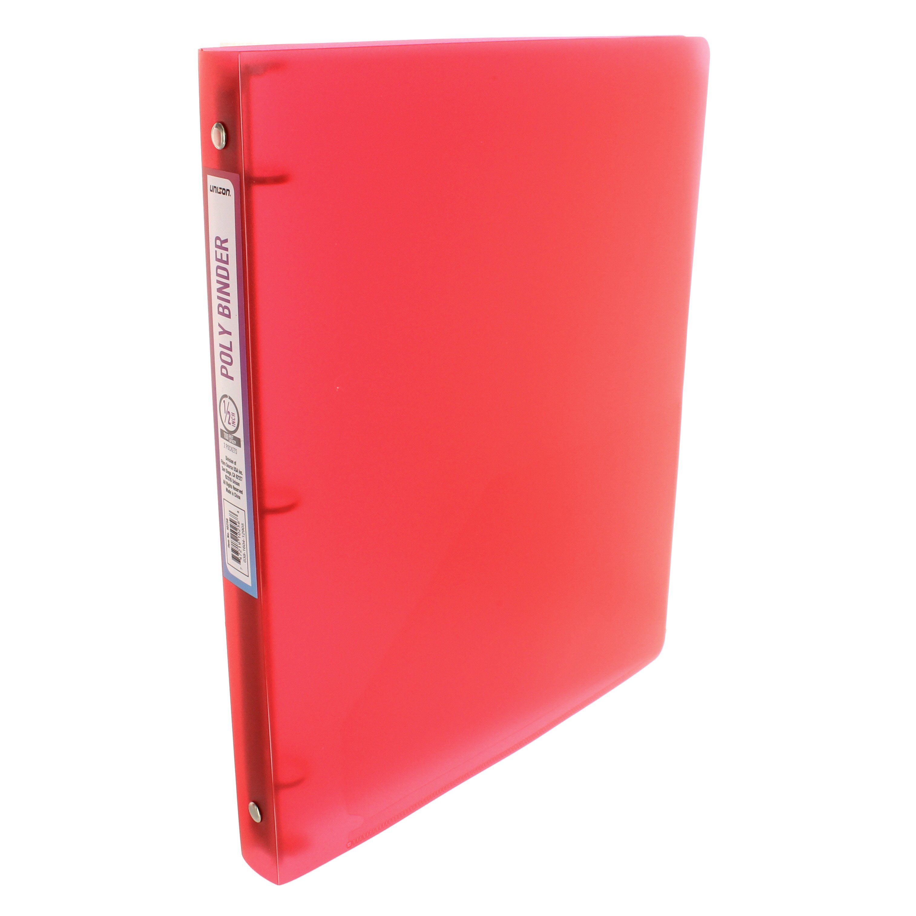 Unison 1 2 Inch 3 Ring Binder With Pockets Red Shop Binders At H E B