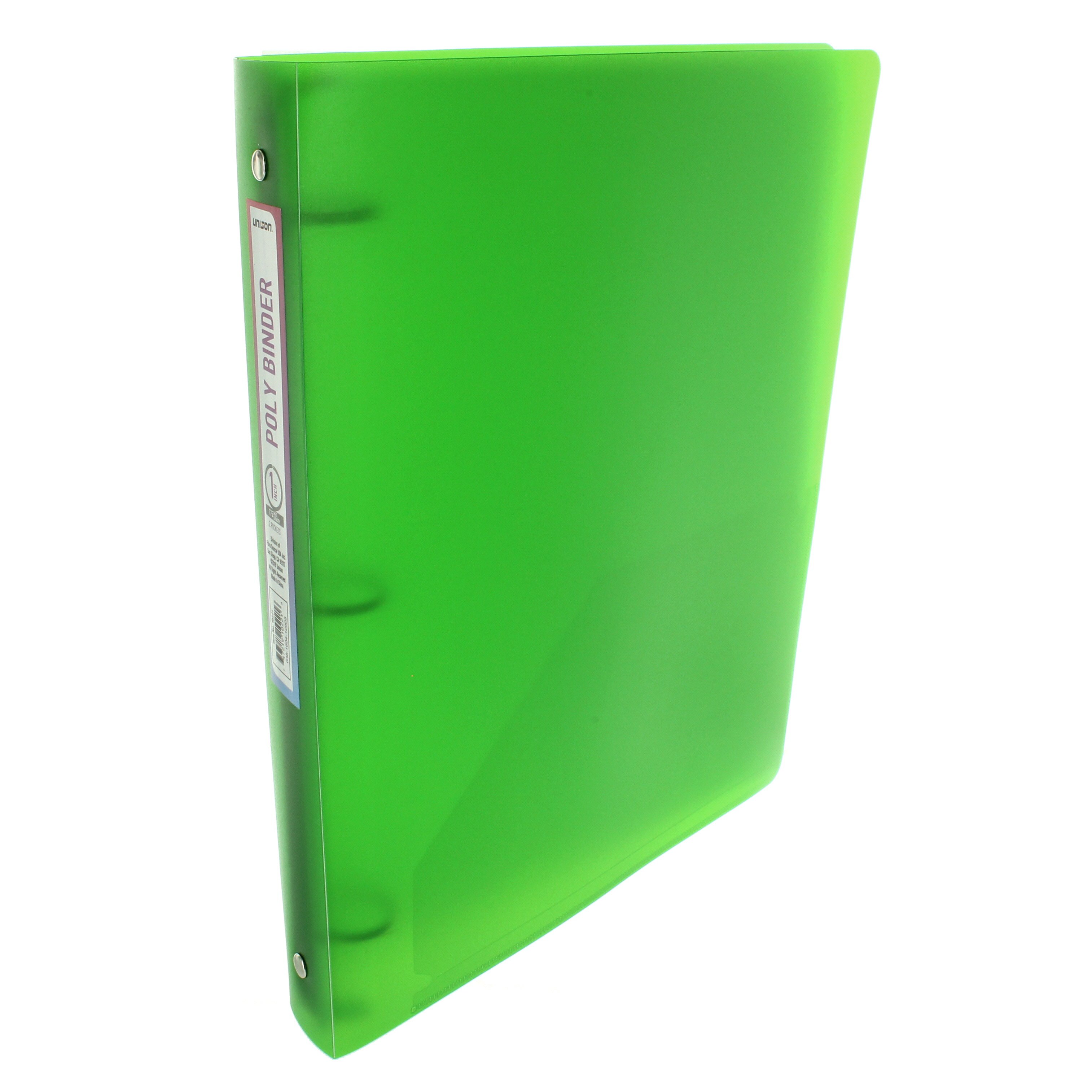 Unison 1" Poly Binder with Pockets, Green Shop Binders at HEB