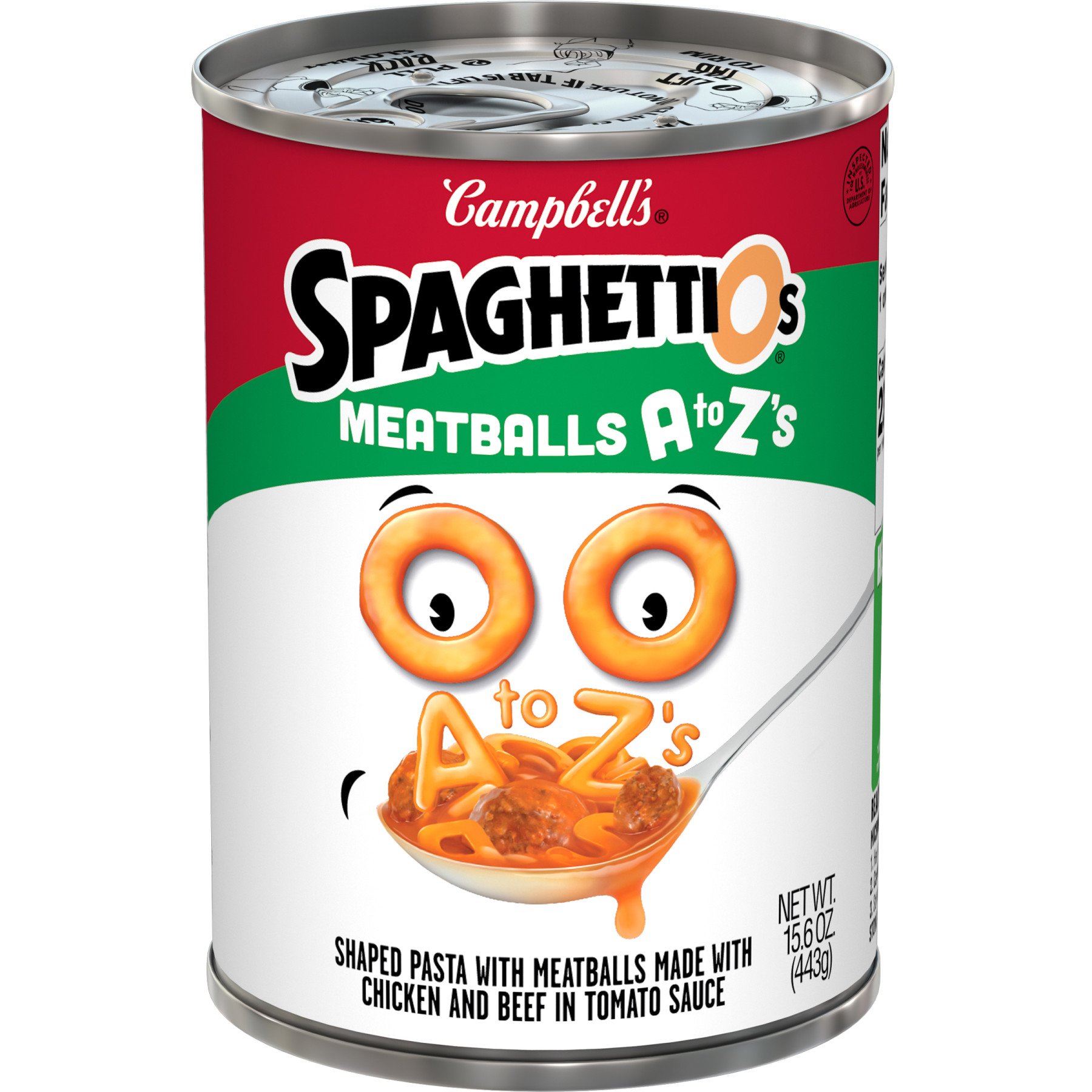 Campbell's SpaghettiOs with Meatballs A To Z's Shop Pantry meals at HEB