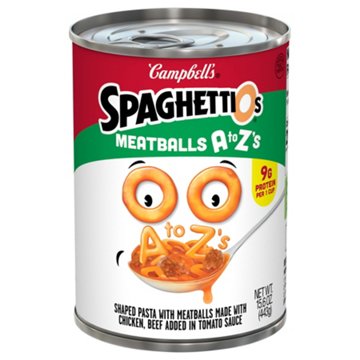 Campbell's SpaghettiOs A to Z's Canned Pasta with Meatballs