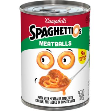 Campbell's SpaghettiOs Canned Pasta with Meatballs, 15.6 oz