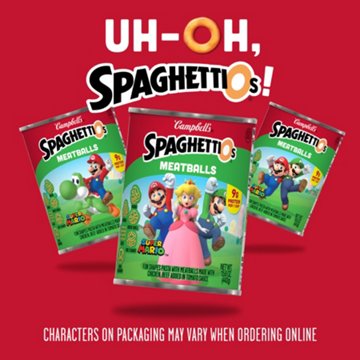 Campbell's SpaghettiOs Super Mario Bros Canned Pasta with Meatballs