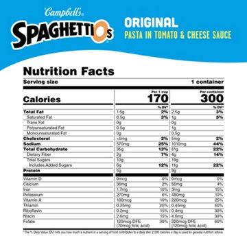Campbell's SpaghettiOs Original Canned Pasta