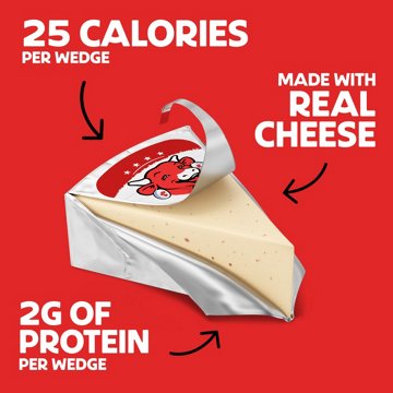 The Laughing Cow Spreadable Cheese Wedges - Creamy Spicy Pepper Jack, 8ct