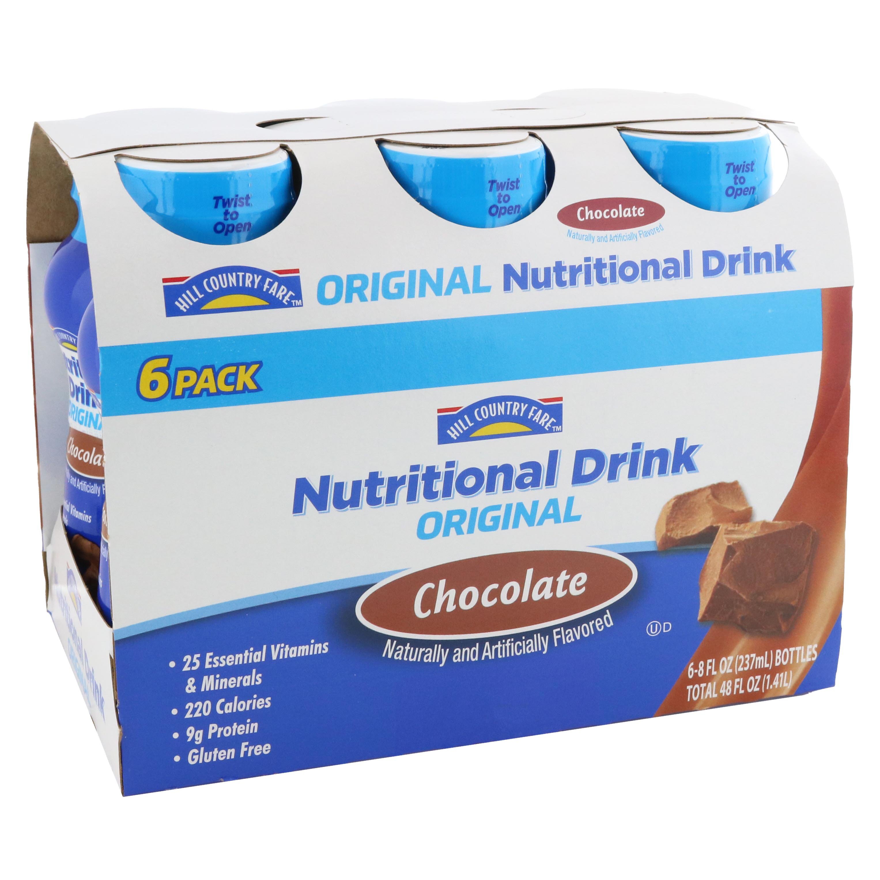 Hill Country Fare Adult Nutritional Drink Chocolate - Shop Diet ...