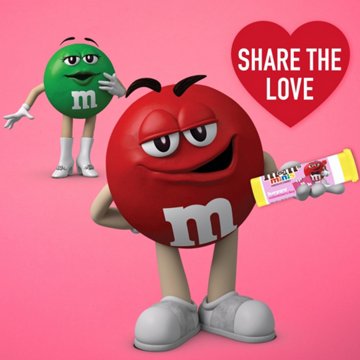 M&M'S Minis Chocolate Valentine's Candy Tube
