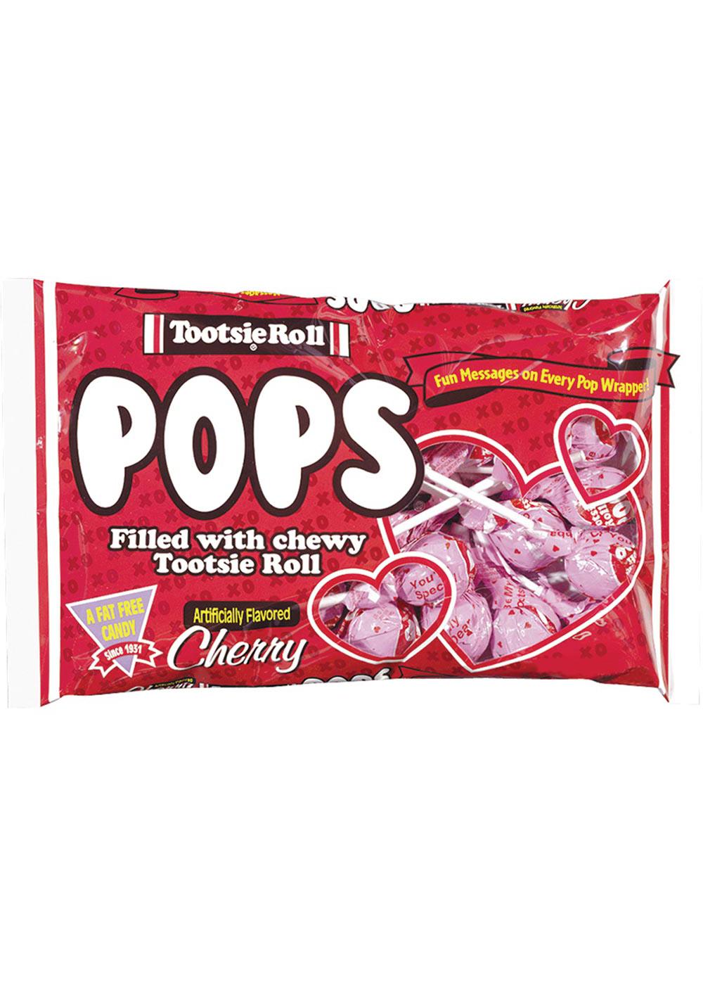 Tootsie Roll Cherry Pops Valentine's Candy; image 1 of 2