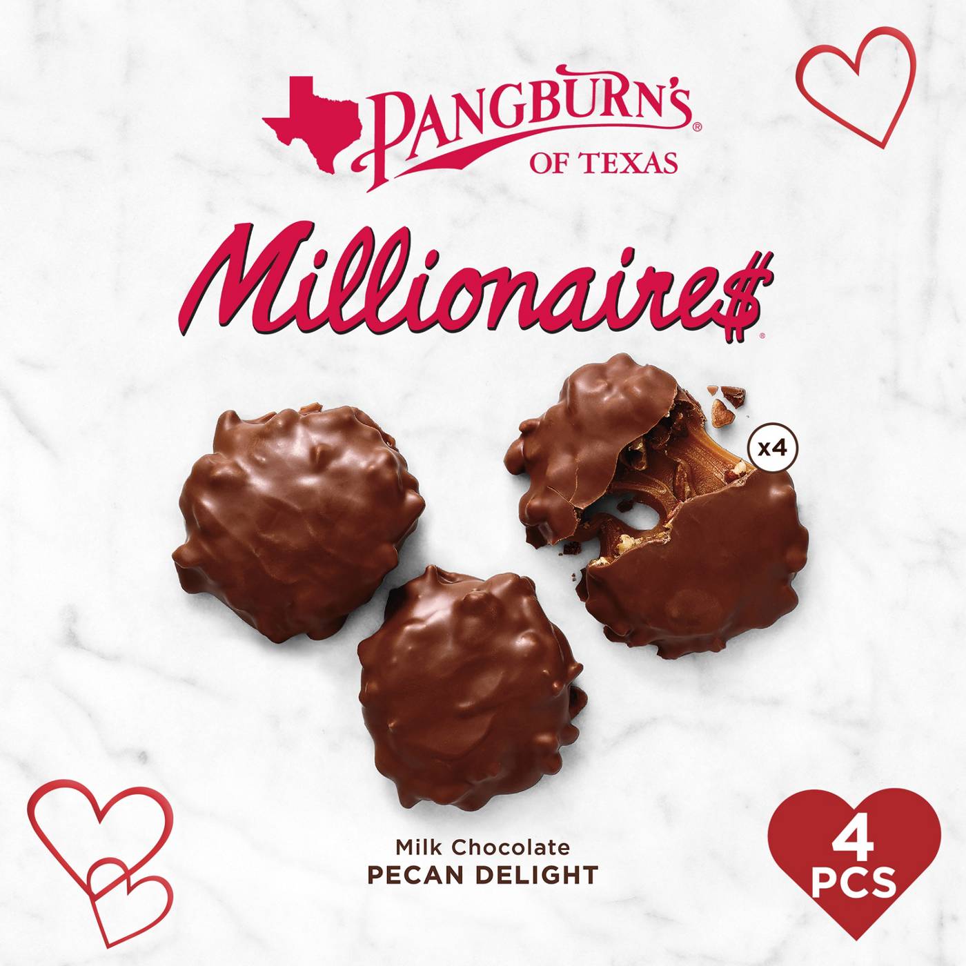 Pangburn's Millionaire$ Gold Valentine's Heart Gift Box, 4 pc; image 2 of 7