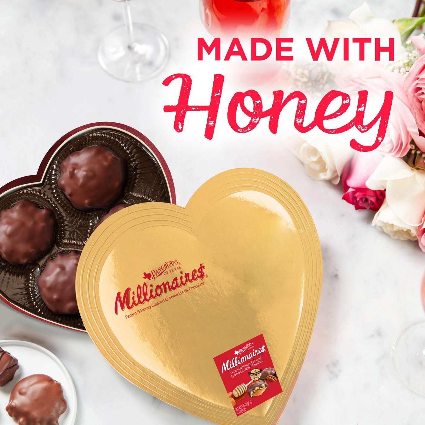 Pangburn's Millionaire$ Gold Valentine's Heart Gift Box, 4 pc; image 4 of 7