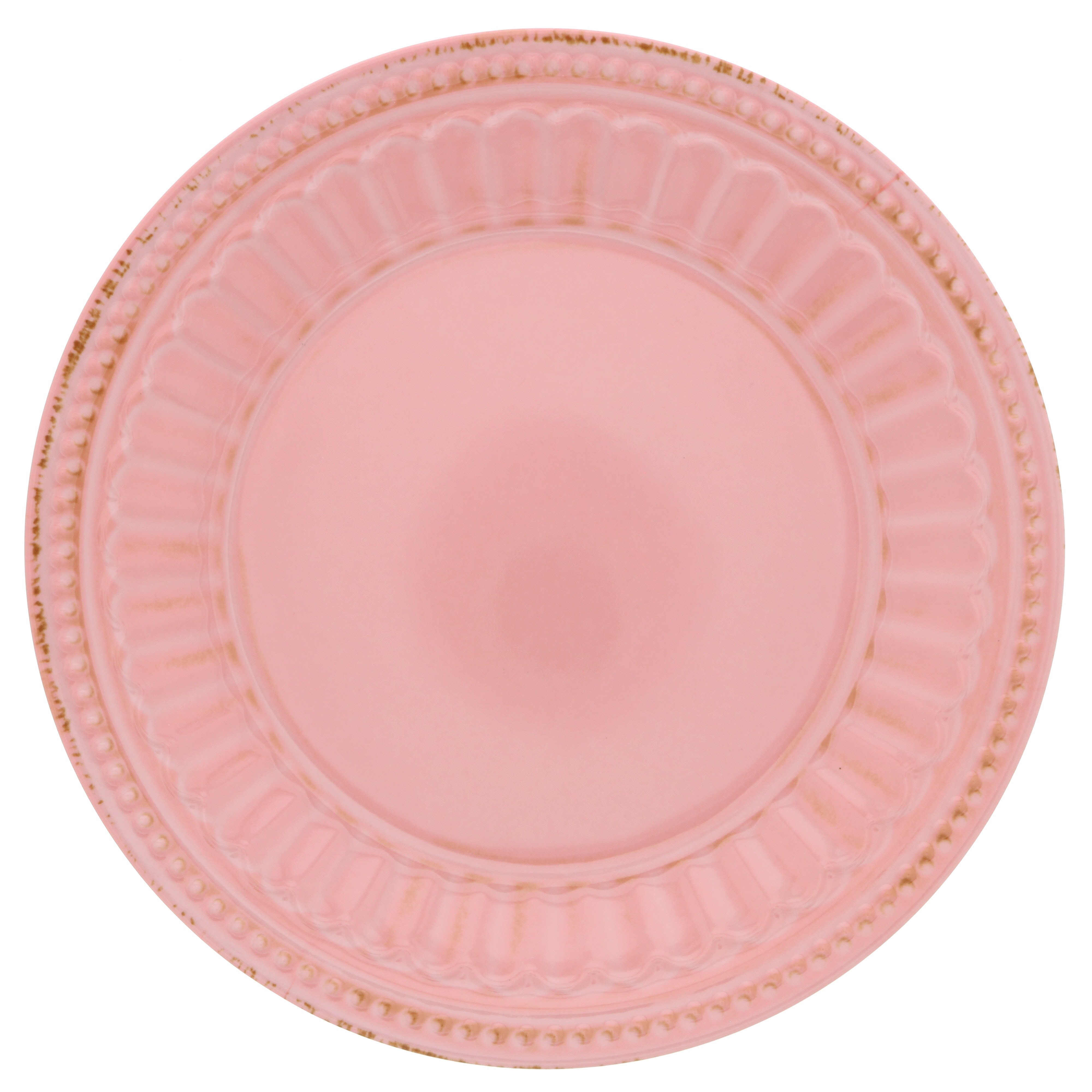 Dining Style Beaded 11 Inch Antique Pink Plate Shop Dishes At H E B