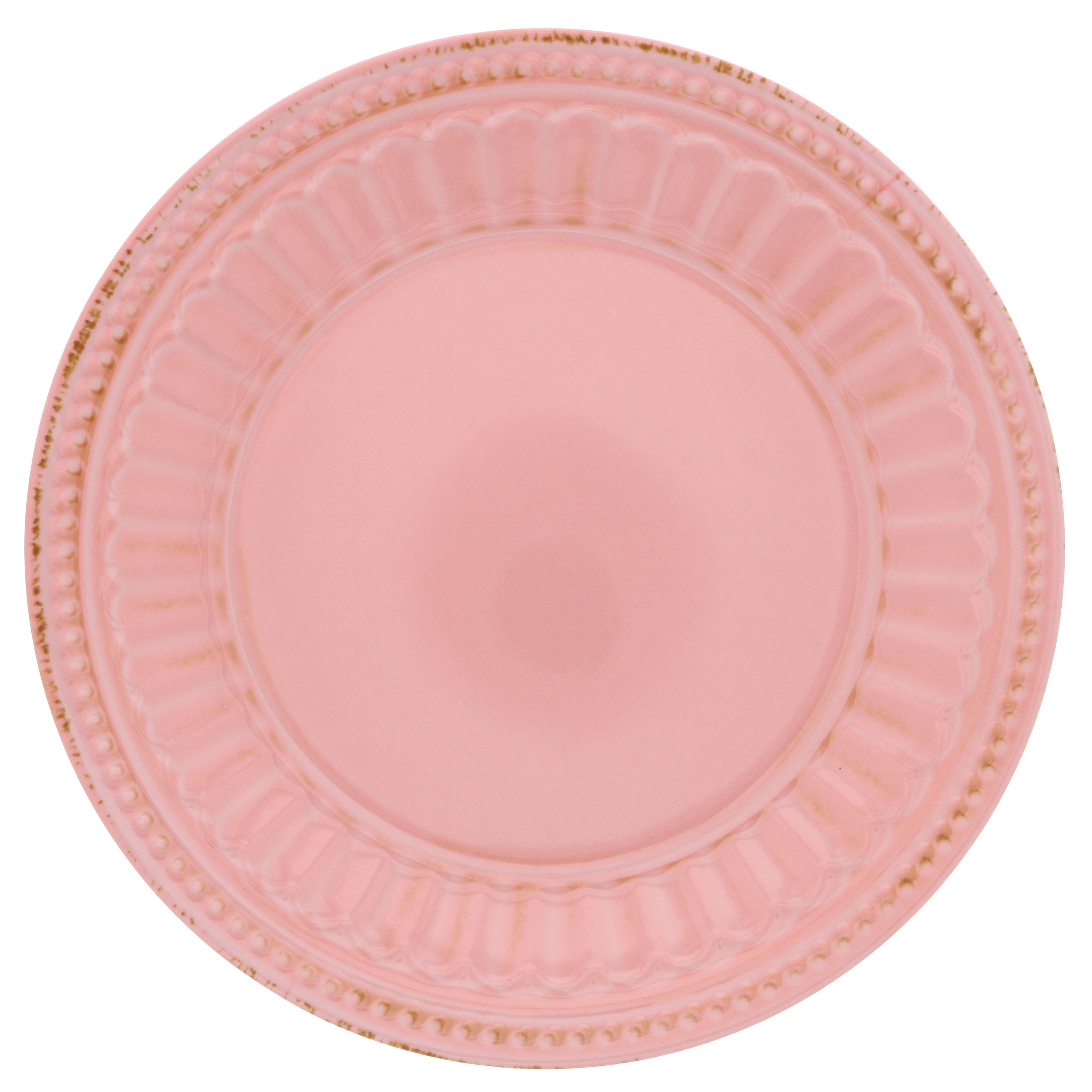 Dining Style Beaded 11 Inch Antique Pink Plate Shop Plates at HEB
