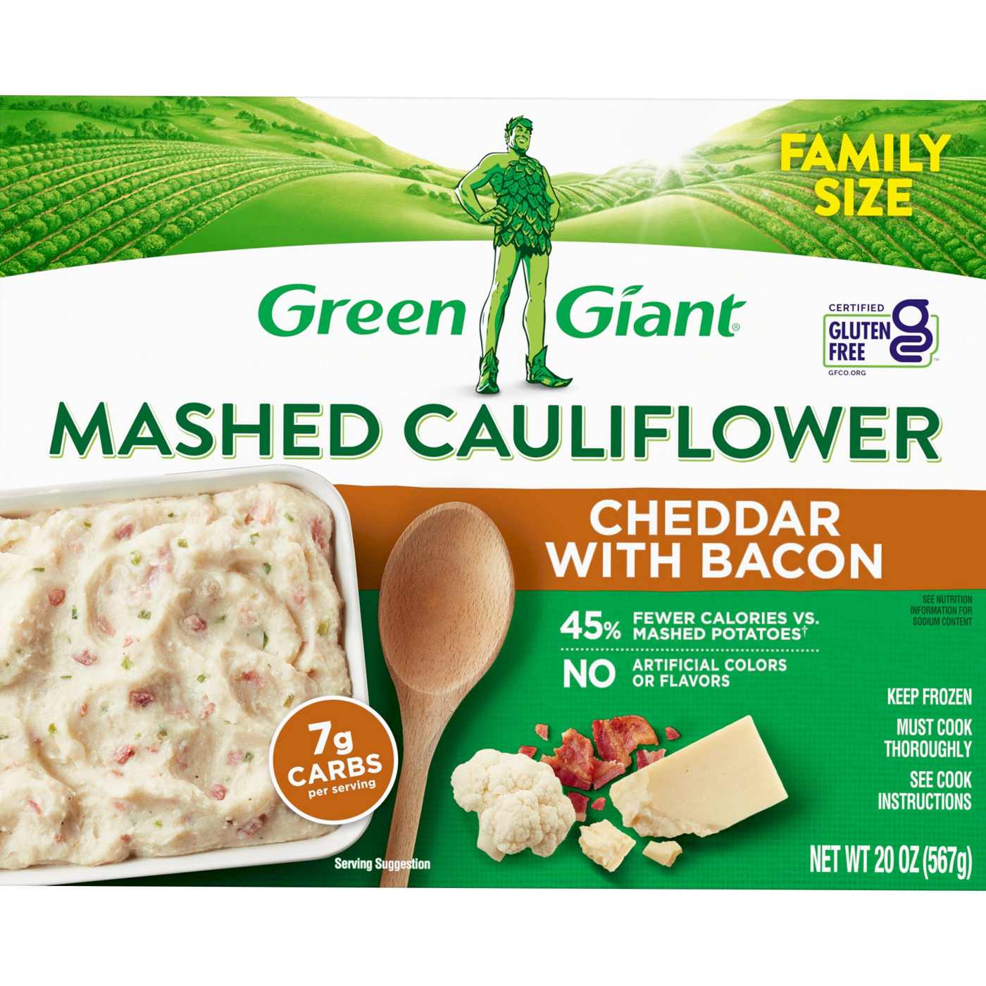 Green Giant Mashed Cauliflower Cheddar & Bacon; image 2 of 2