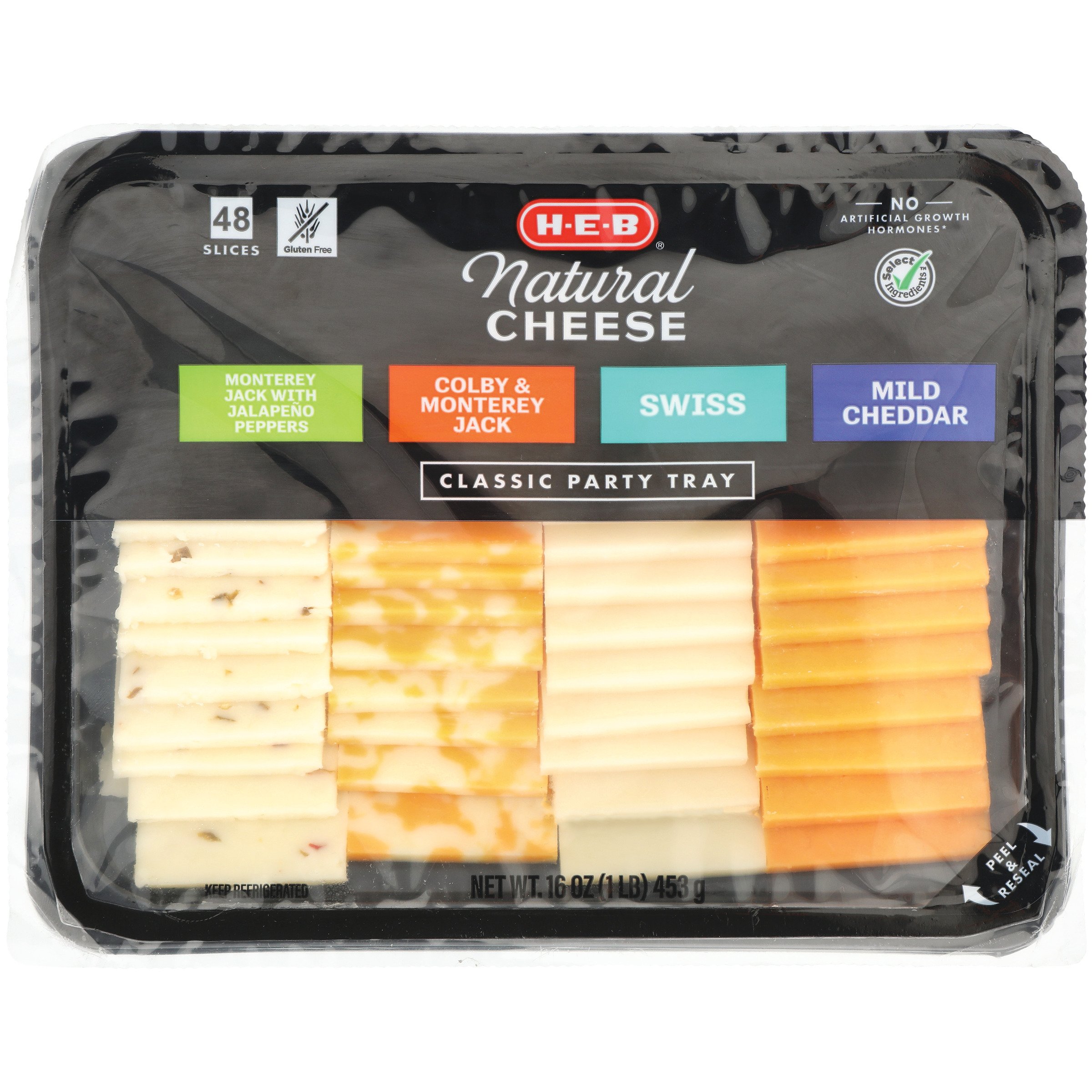 HEB Select Ingredients Classic Sliced Cheese Party Tray Shop