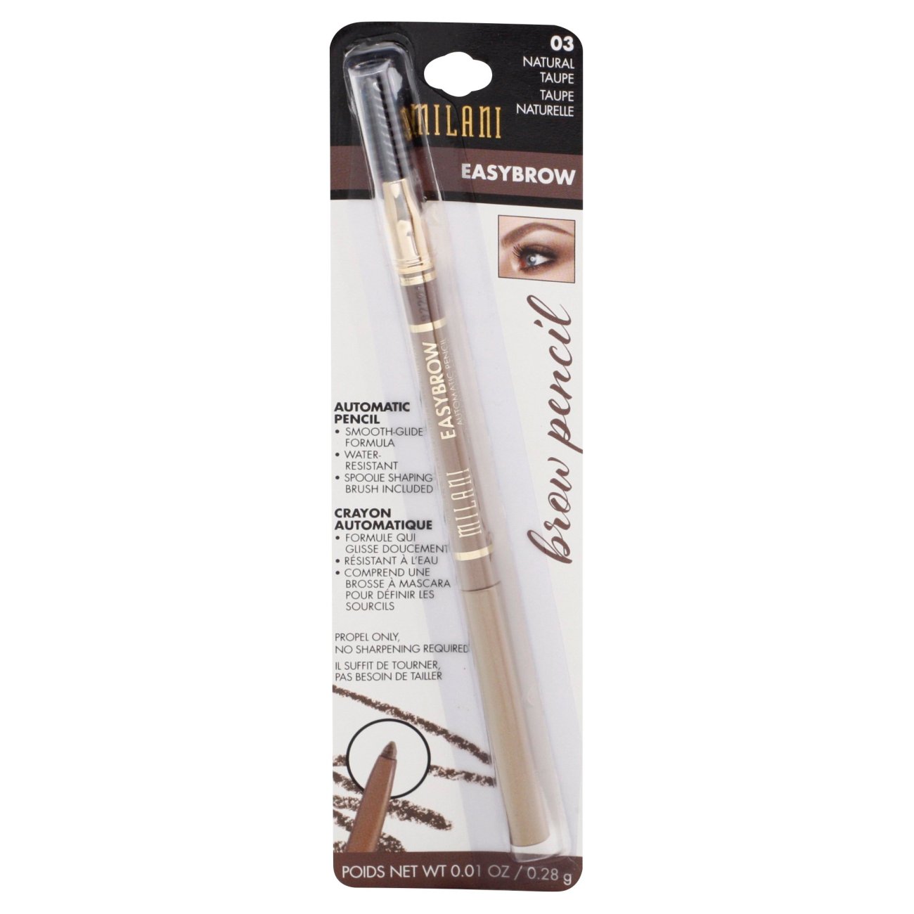 Milani Easy Brow Automatic Pencil Natural Taupe Shop Eyes at HEB