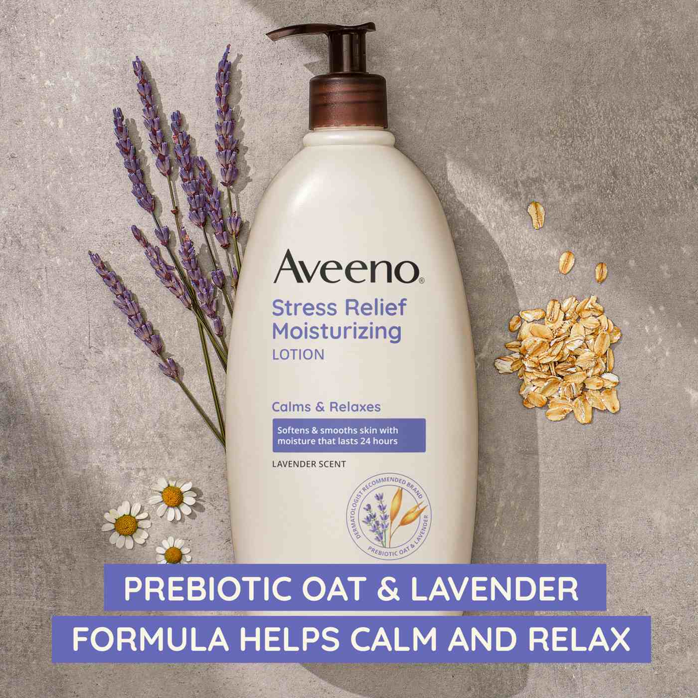 Aveeno Stress Relief Moisturizing Lotion - Lavender; image 7 of 8