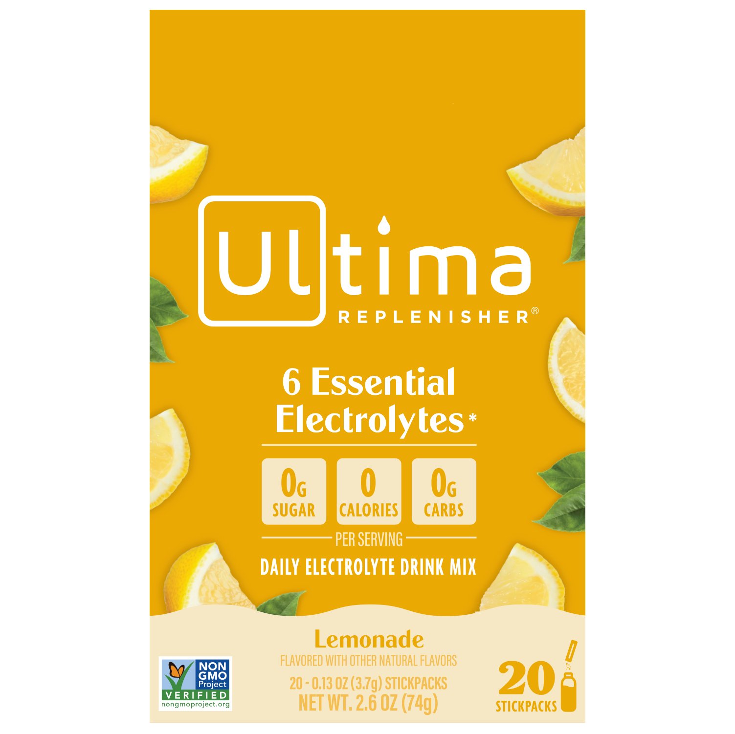 Ultima Replenisher Electrolyte Drink Mix Packs - Lemonade, 20 ct