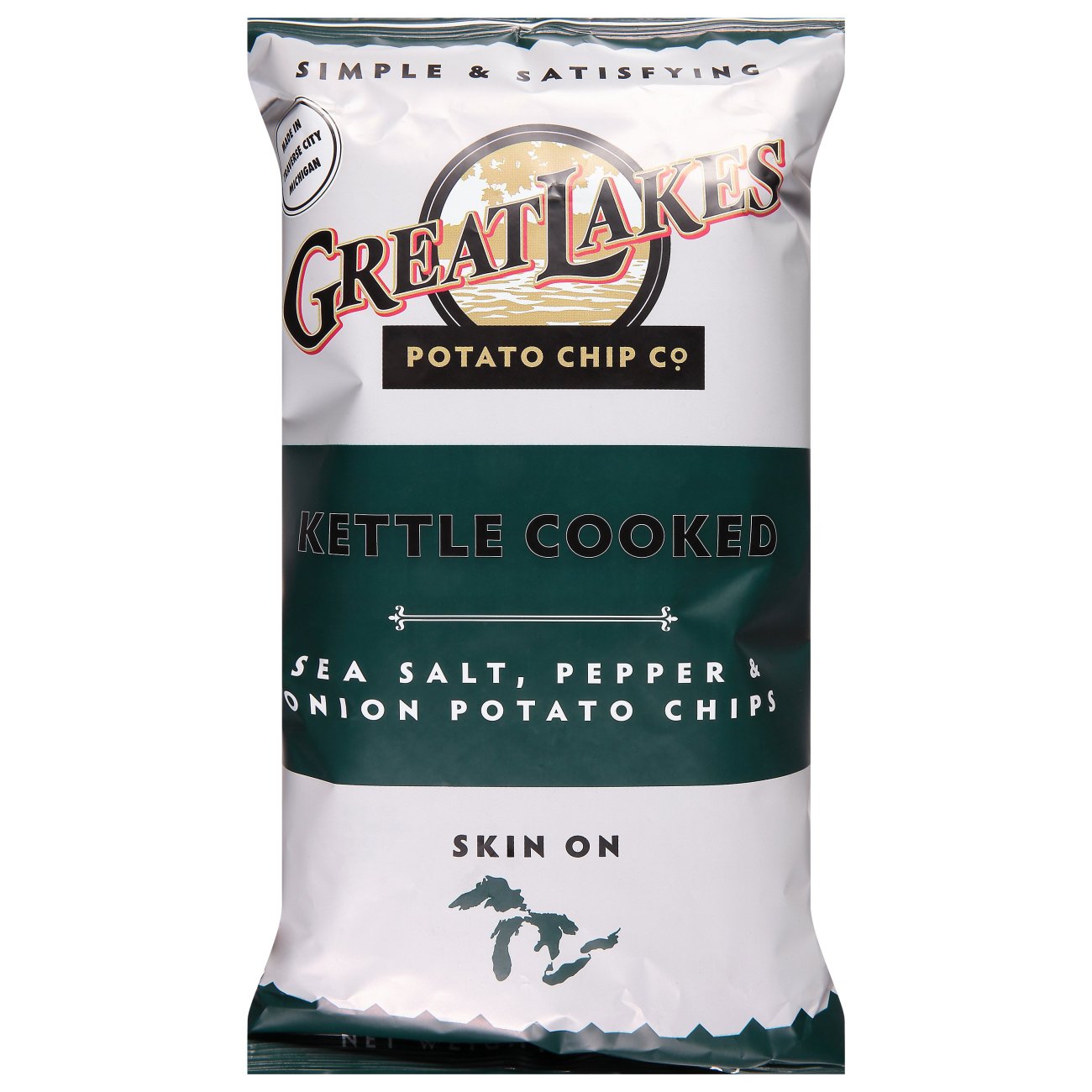 Great Lakes Potato Chip Co. Salt & Pepper Kettle Chip Sea Shop Snacks