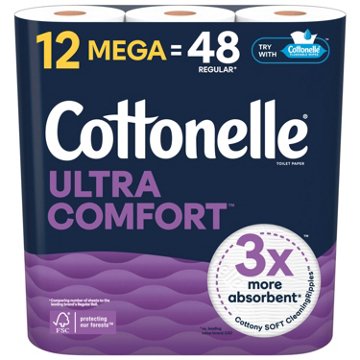 Cottonelle Ultra Comfort Soft Toilet Paper, 12 ct