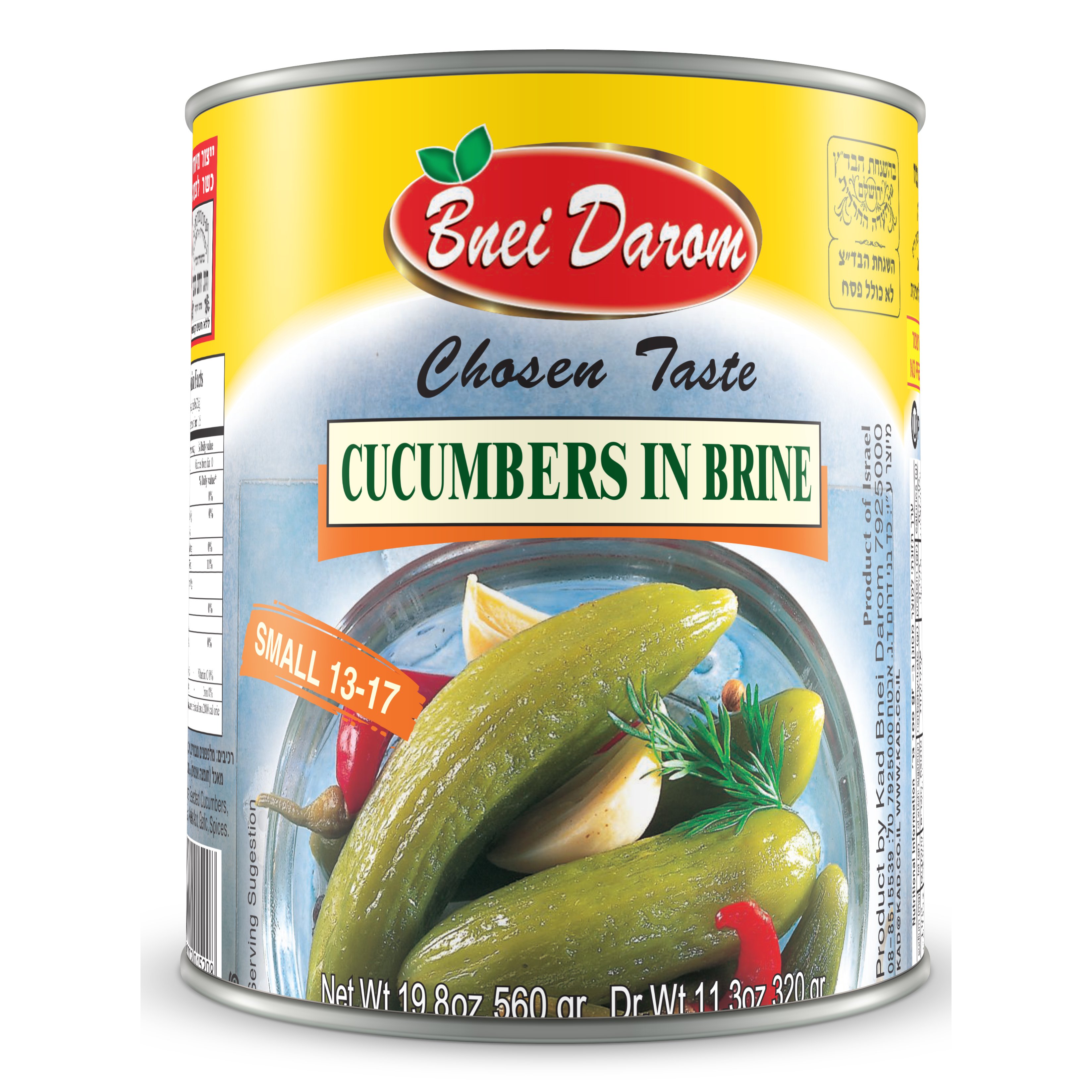 Bnei Darom Small Cucumbers in Brine Shop Pickles & Cucumber at HEB
