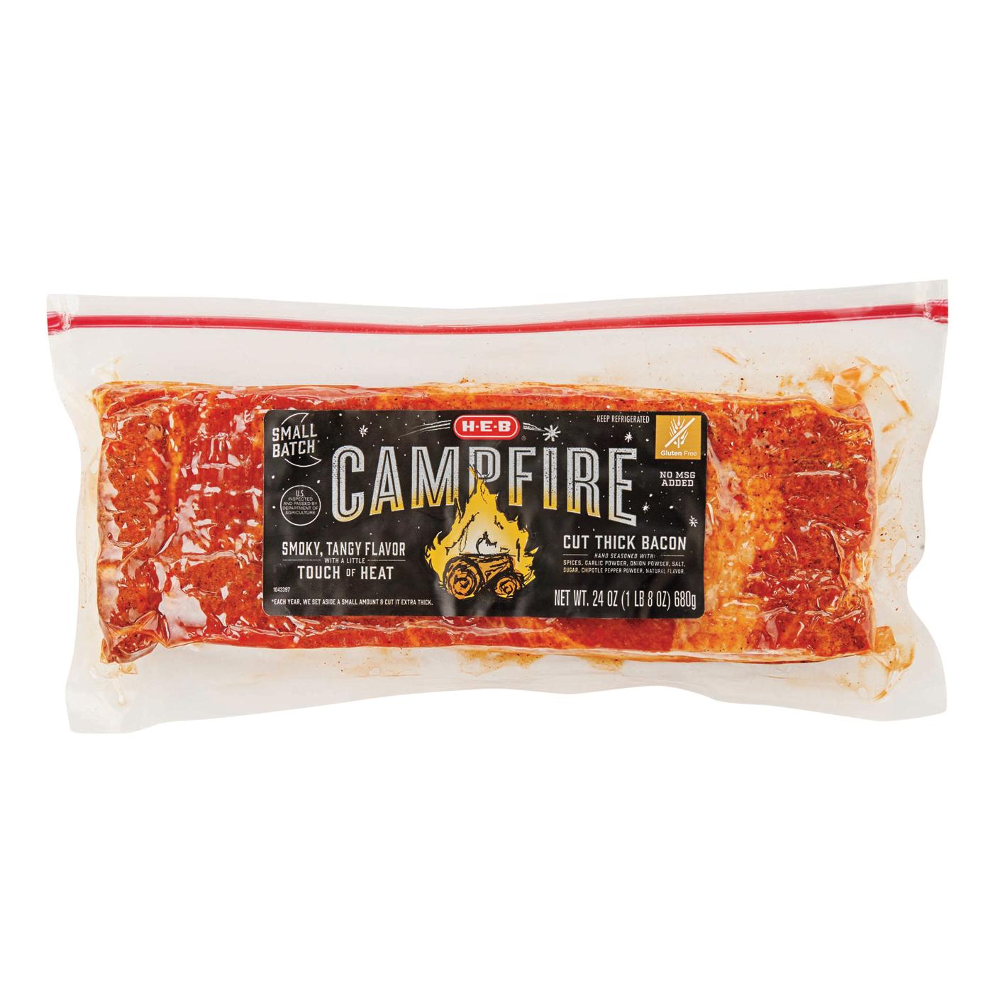 H-E-B Campfire Thick Cut Bacon; image 1 of 3