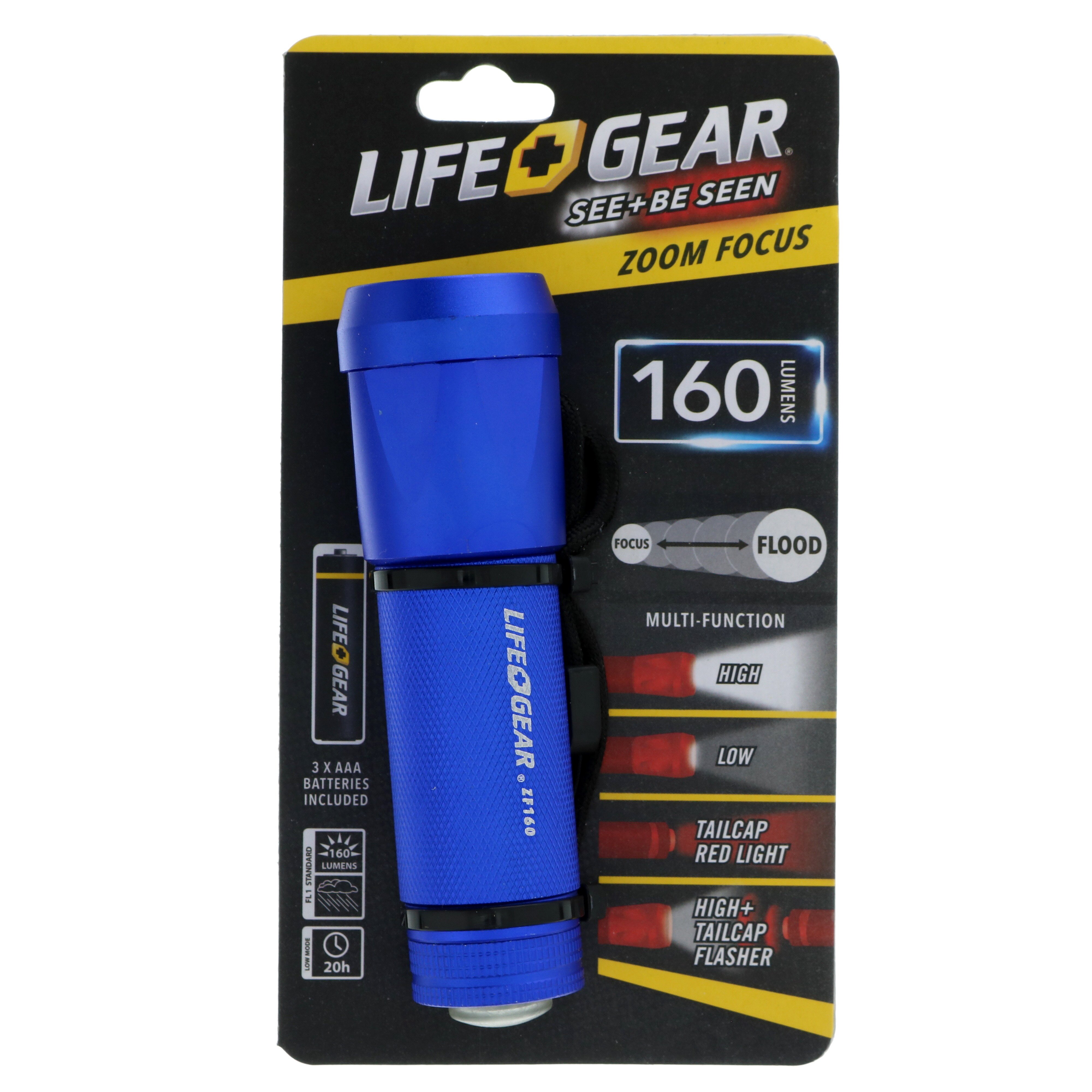 Life Gear Zoom Flashlight Mini Max Assortment