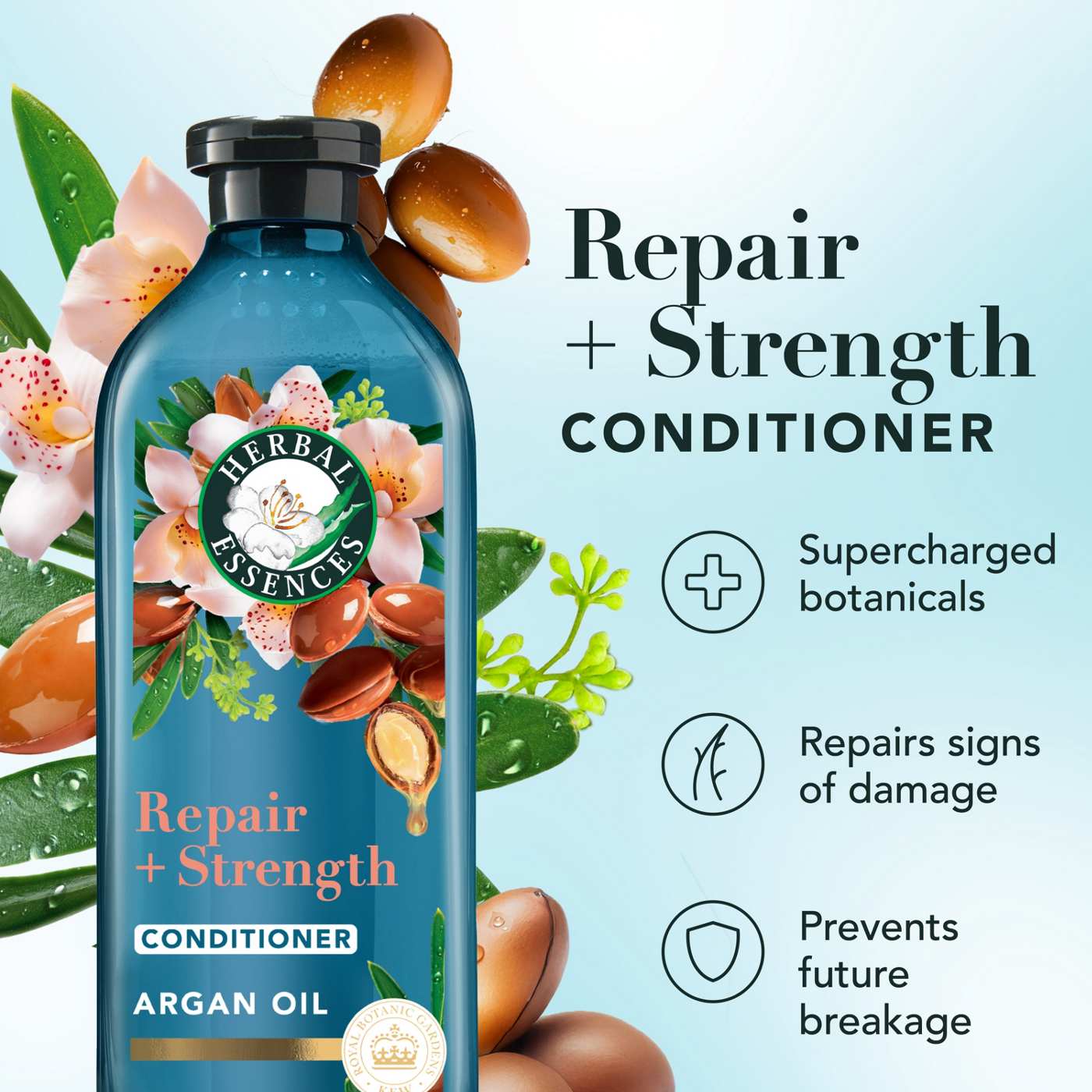 Herbal Essences Repair + Strength Argan Oil Conditioner, Paraben-Free, 13.5 fl oz; image 3 of 10
