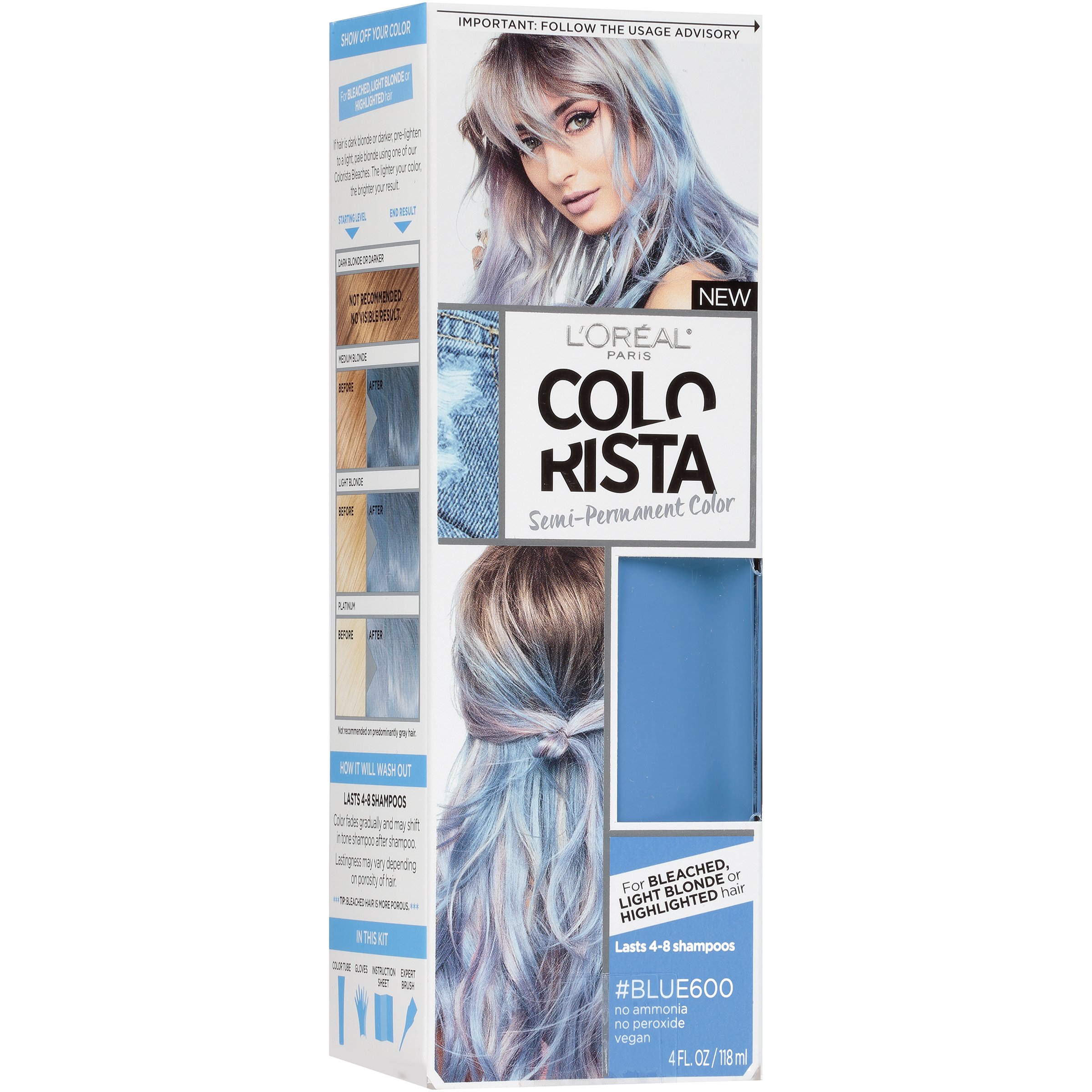 L'Oreal Paris Colorista Semi-Permanent Hair Color, Blue - Shop Hair Care at  H-E-B