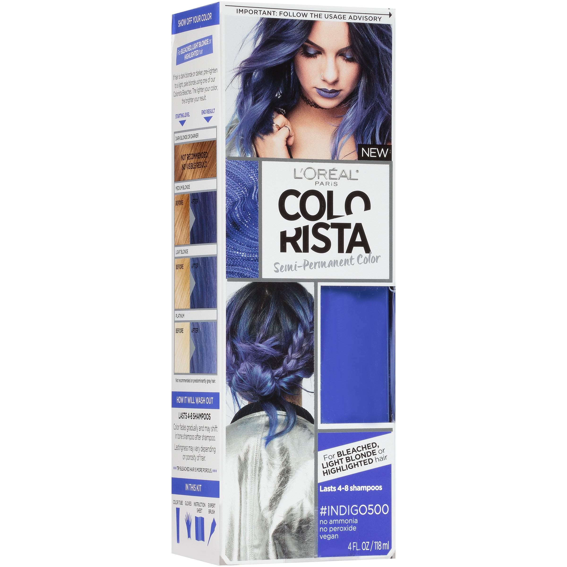 L'Oréal Paris Colorista Semi-Permanent Hair Color, Indigo - Shop Hair Care  at H-E-B