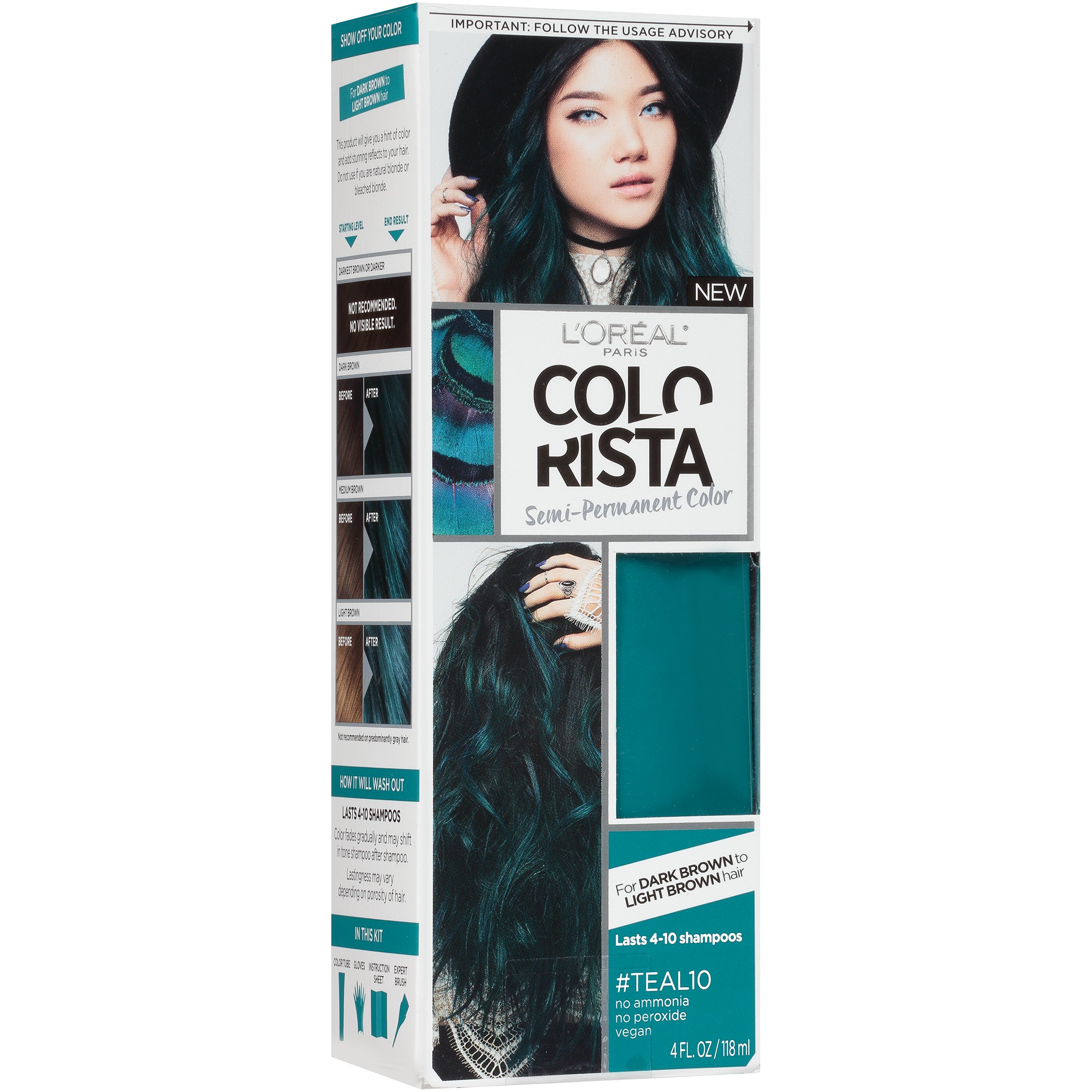 L'Oréal Paris Colorista Semi-Permanent Hair Color, Teal - Shop Hair Care at  H-E-B