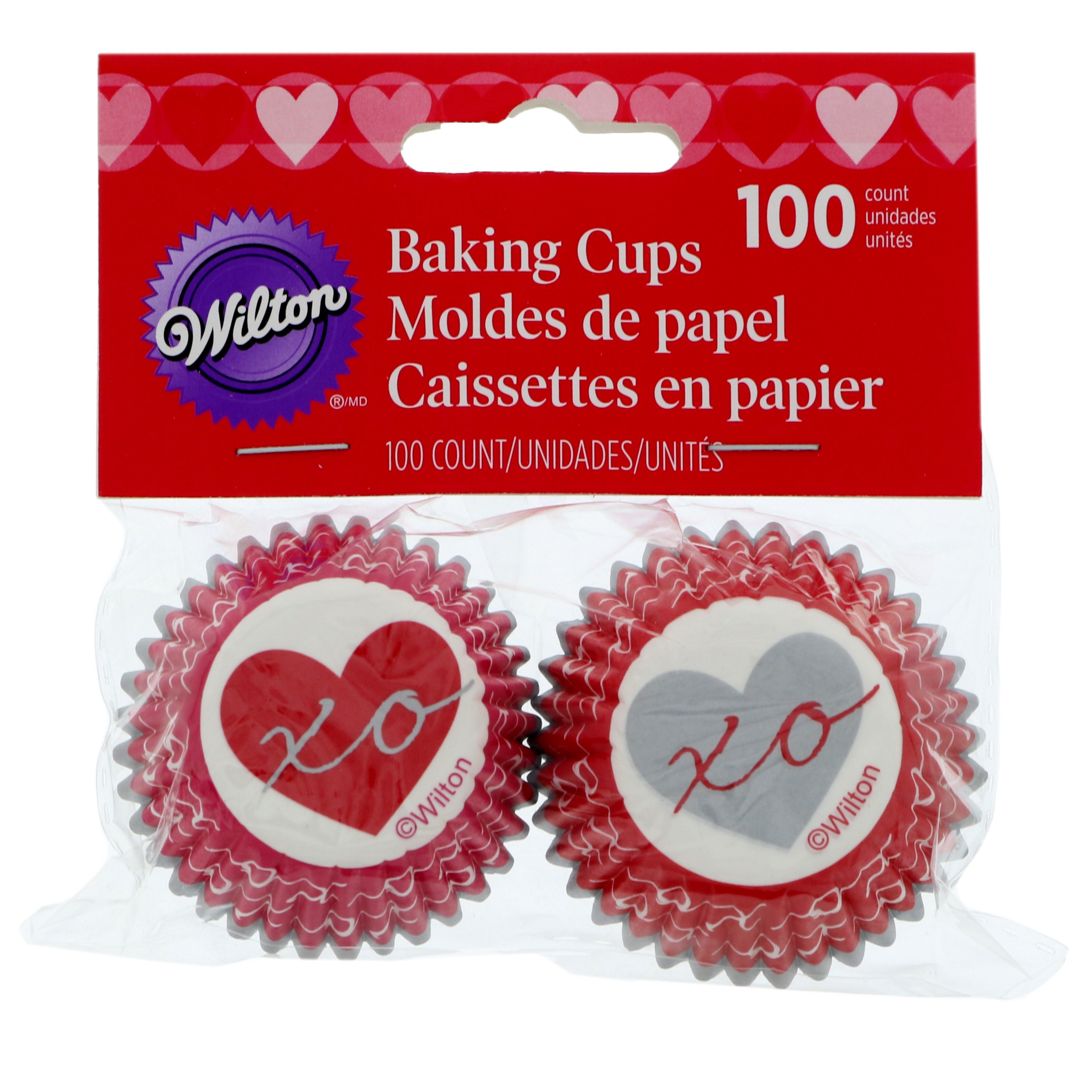 Red and Pink Hearts Valentine's Day Mini Cupcake Liners, 100-Count - Wilton