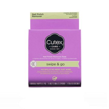 Cutex Swipe & Go Nail Polish Remover Pads, 10 ct