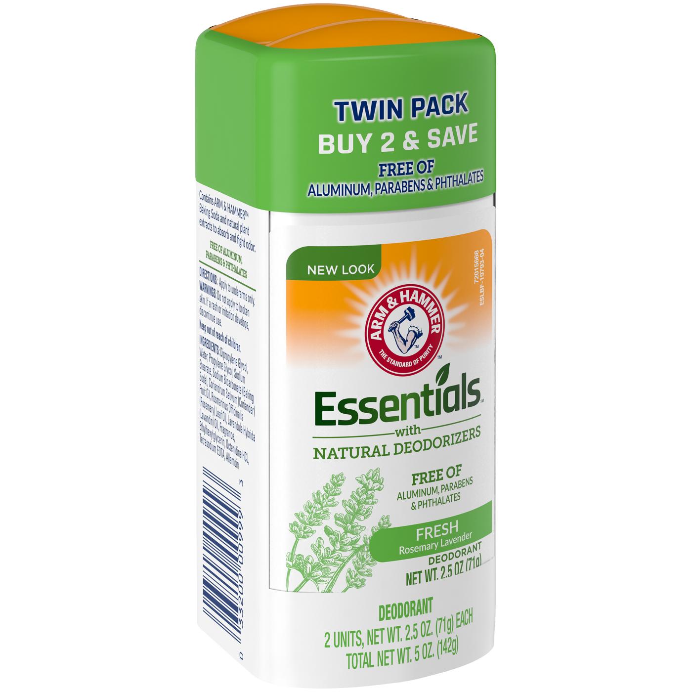 Arm & Hammer Essentials Deodorant Rosemary Lavender Twin Pack; image 4 of 4