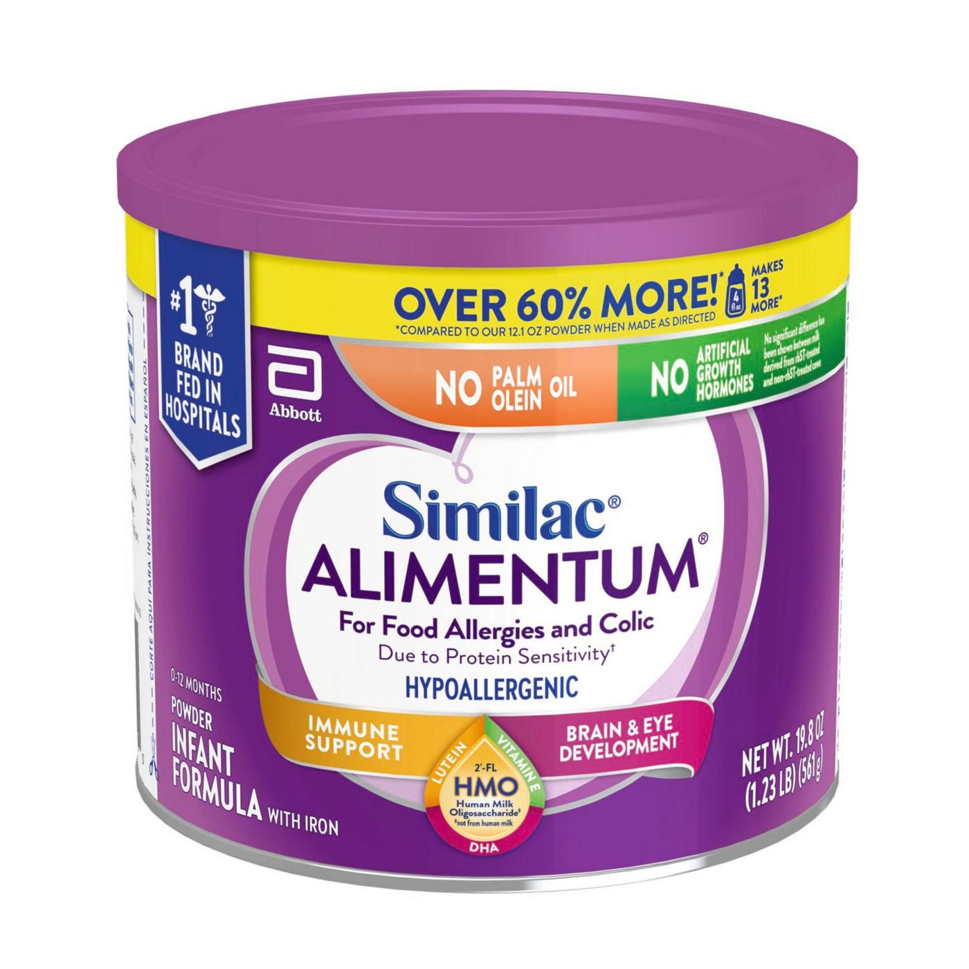 Similac Alimentum with 2'FL HMO Hypoallergenic Infant Formula, Suitable for Lactose Sensitivity Baby Formula Powder; image 4 of 13