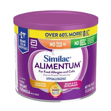 Similac Alimentum with 2'FL HMO Hypoallergenic Infant Formula, Suitable for Lactose Sensitivity Baby Formula Powder, 19.8 oz