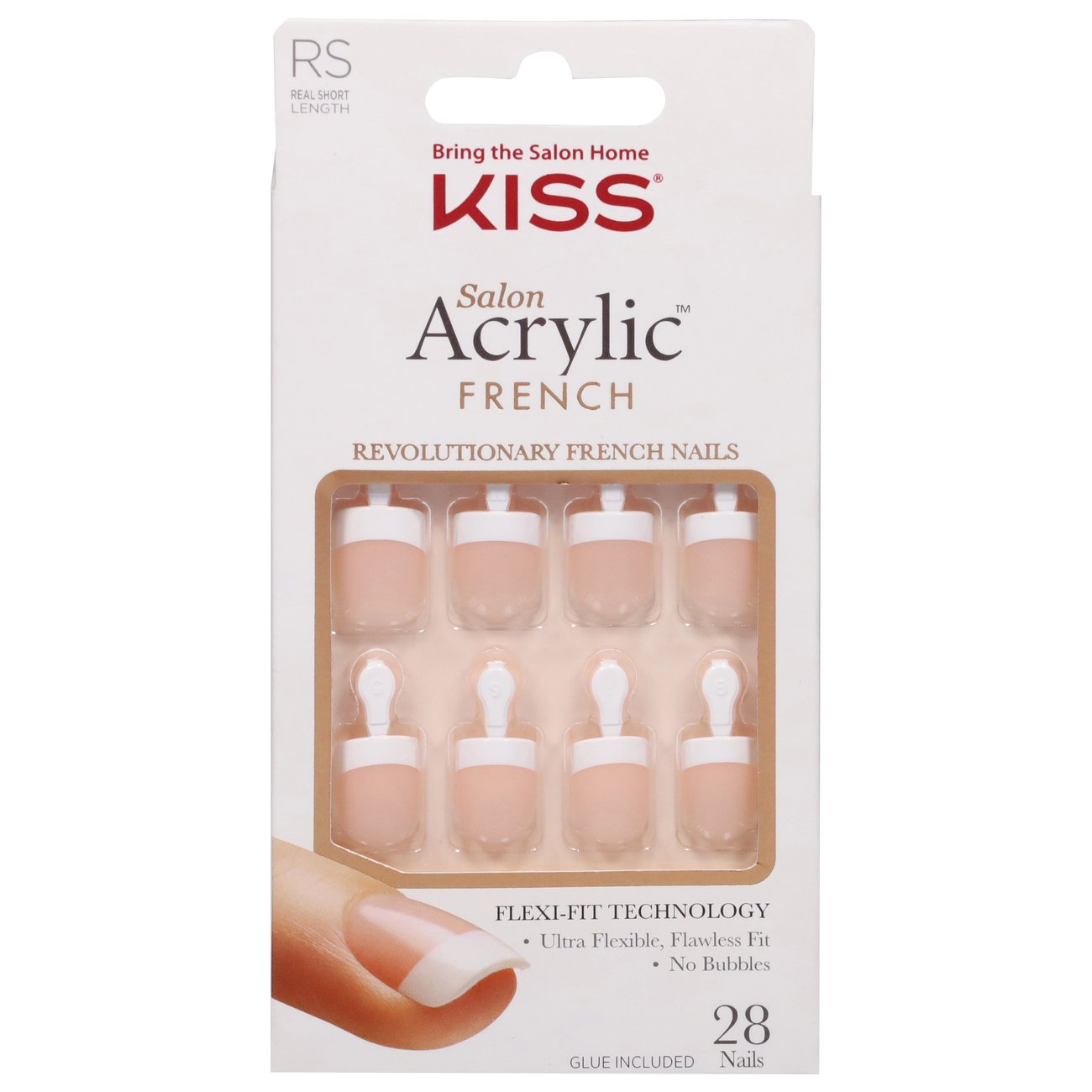 Kiss Salon Acrylic Nails French Design Power Play - Shop Nail Sets at H-E-B