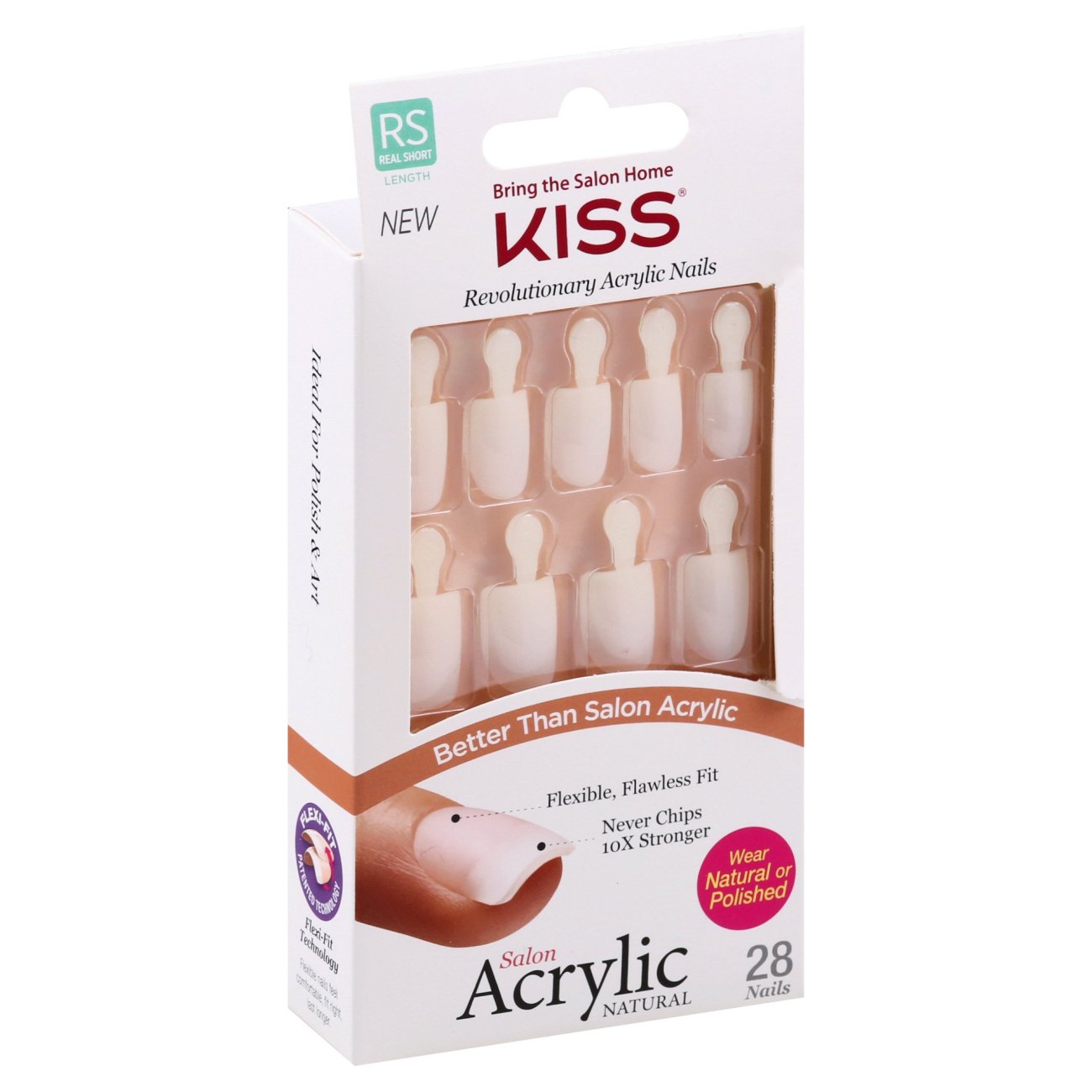 Kiss Salon Acrylic Natural Nails Brief Encounter - Shop Nail Sets at H-E-B