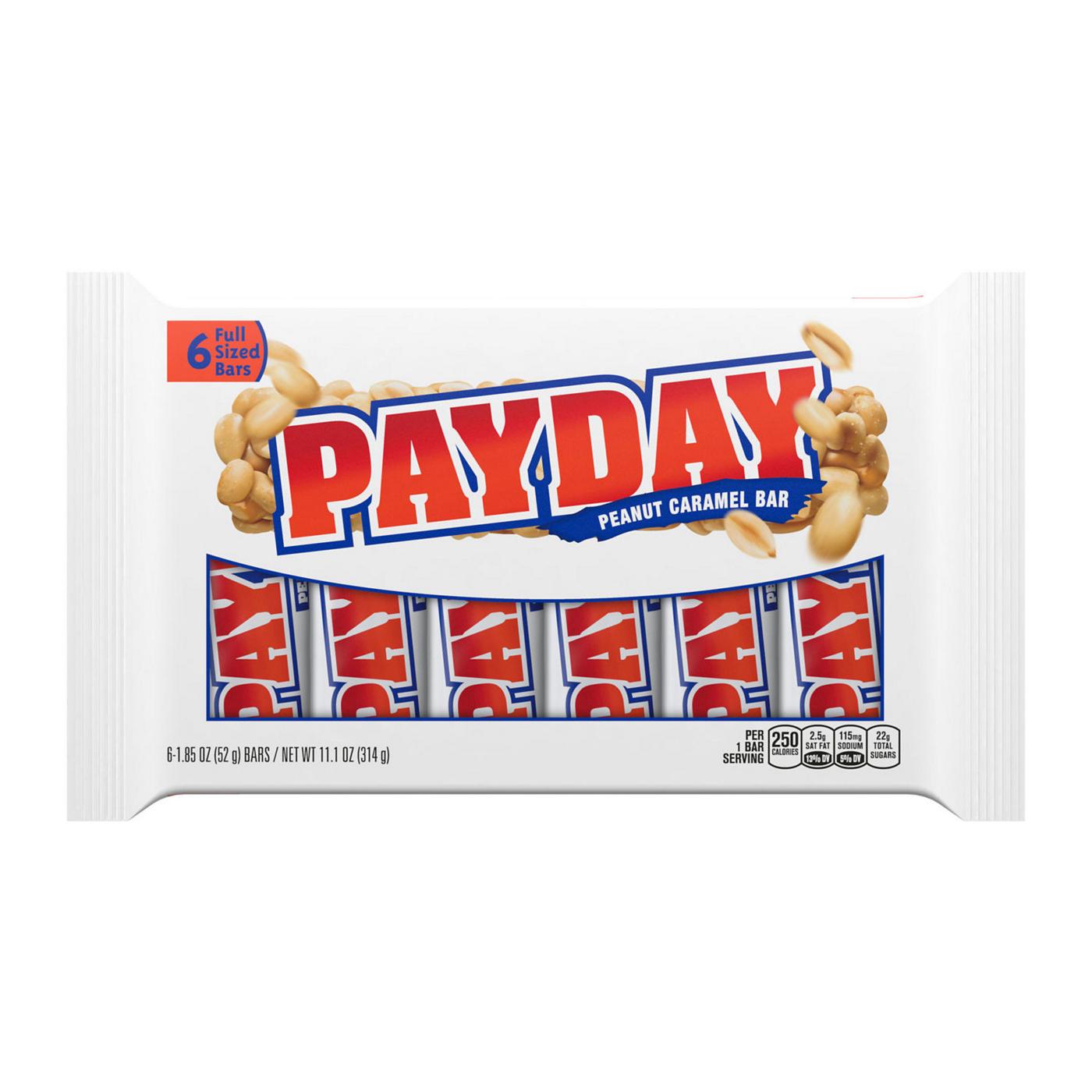Payday Peanut Caramel Full Size Candy Bars; image 2 of 9